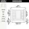 60x32 Alcove Bathtub Bundle with Trim and Waste Assembly - Left Drain
