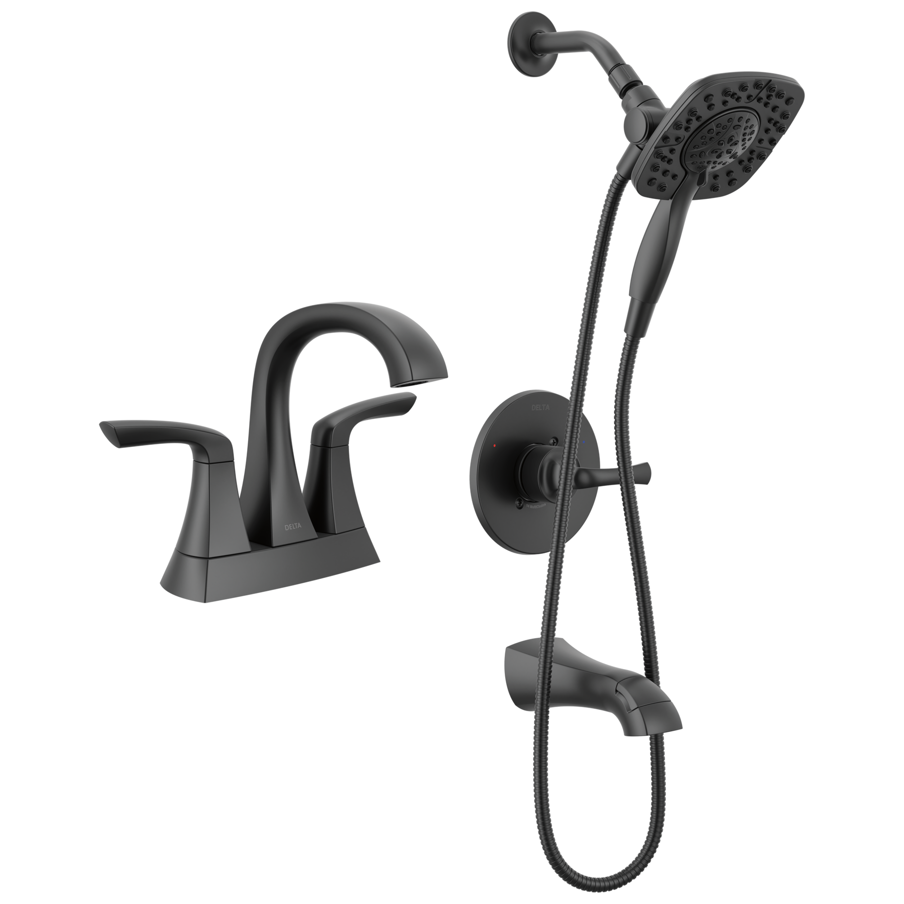 Centerset Lavatory Faucet with 14 Series Tub Shower Trim Bundle