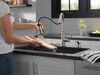 Single Handle Pull-Down Kitchen Faucet with Soap Dispenser and ShieldSpray Technology (Recertified)
