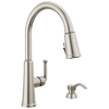 Single Handle Pull-Down Kitchen Faucet with Soap Dispenser and ShieldSpray&reg; Technology (Recertified)