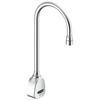 Hardwire Electronic Wallmount Basin Faucet with Gooseneck Spout