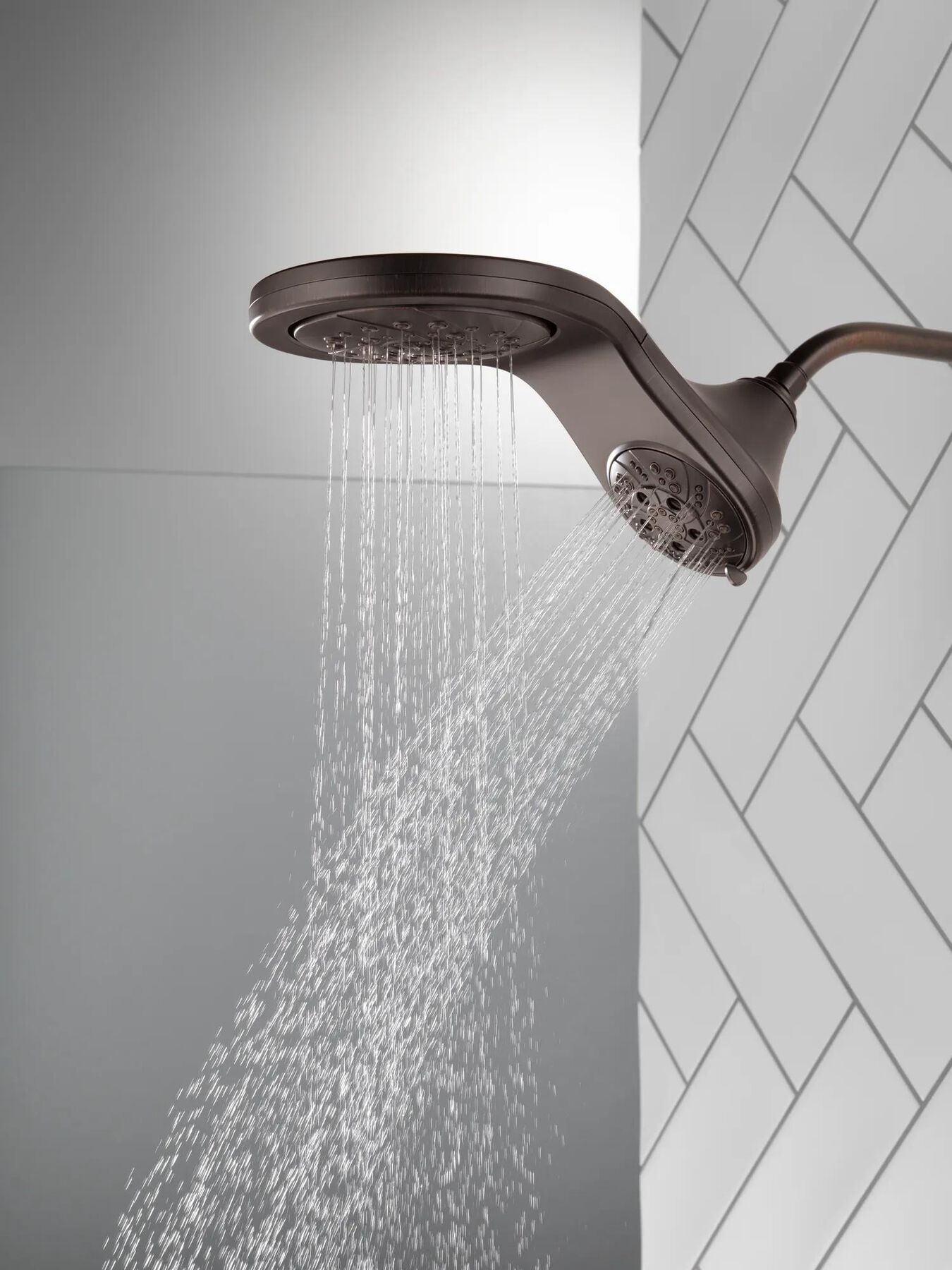 HydroRain&reg; H<sub>2</sub>Okinetic&reg; In2ition&reg; 5-Setting Two-in-One Shower