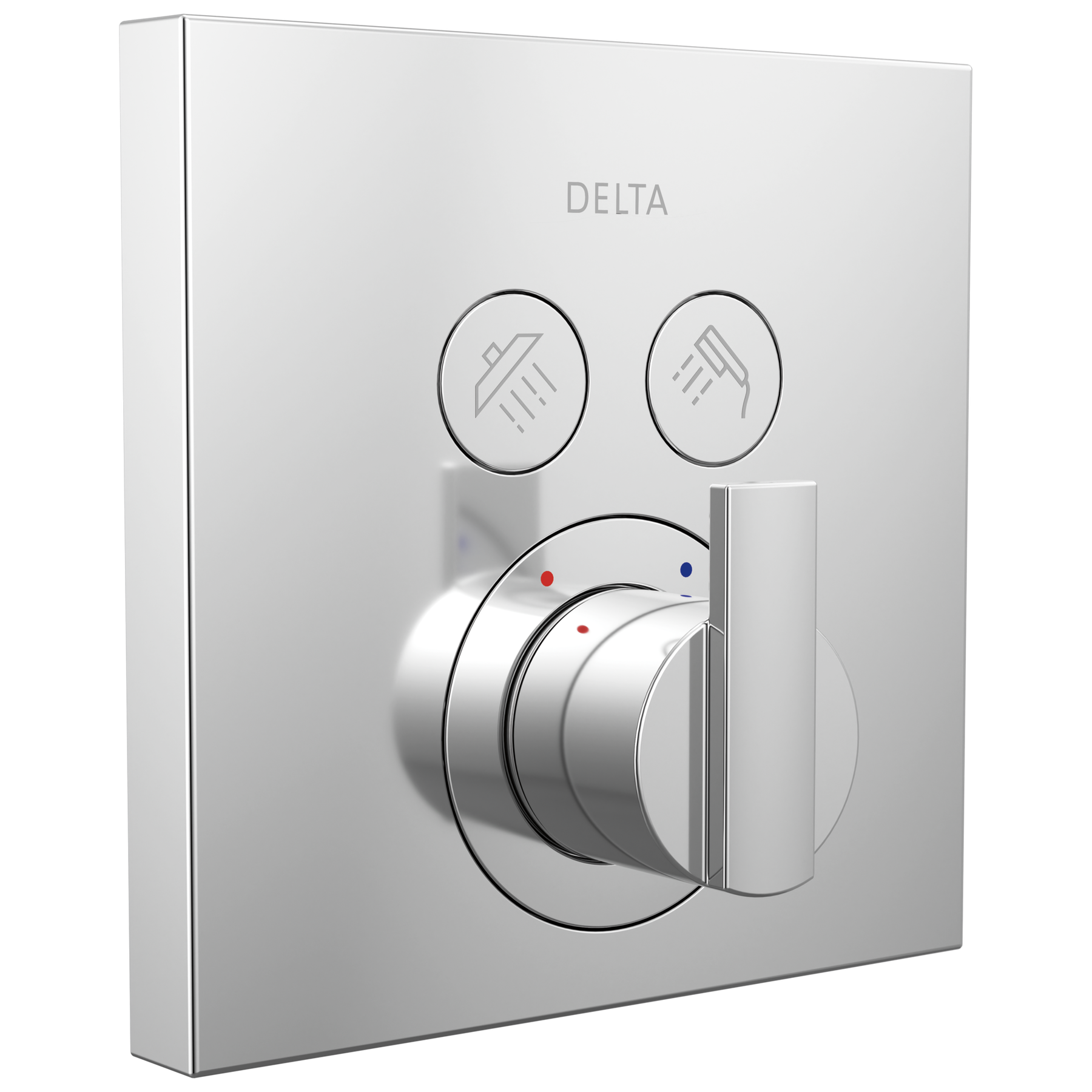 Angular Modern Push-Button Shower