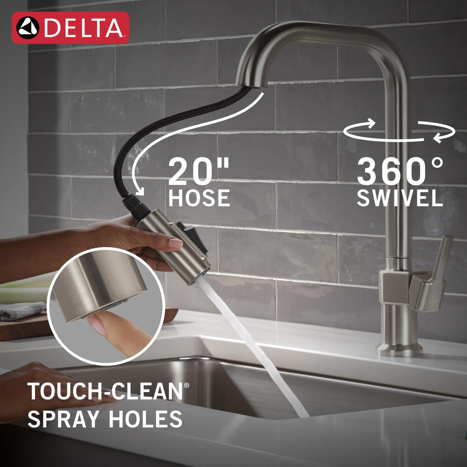 Single Handle Pull-Down Kitchen Faucet