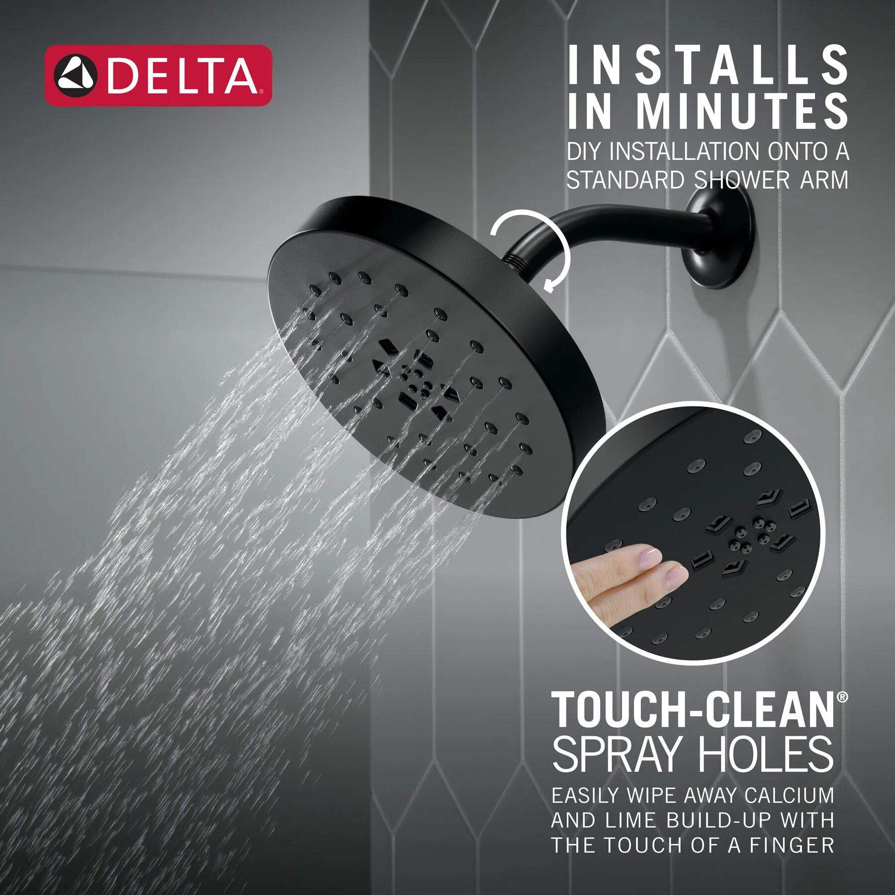 H2Okinetic&reg; 4-SETTING SHOWER HEAD (Recertified)