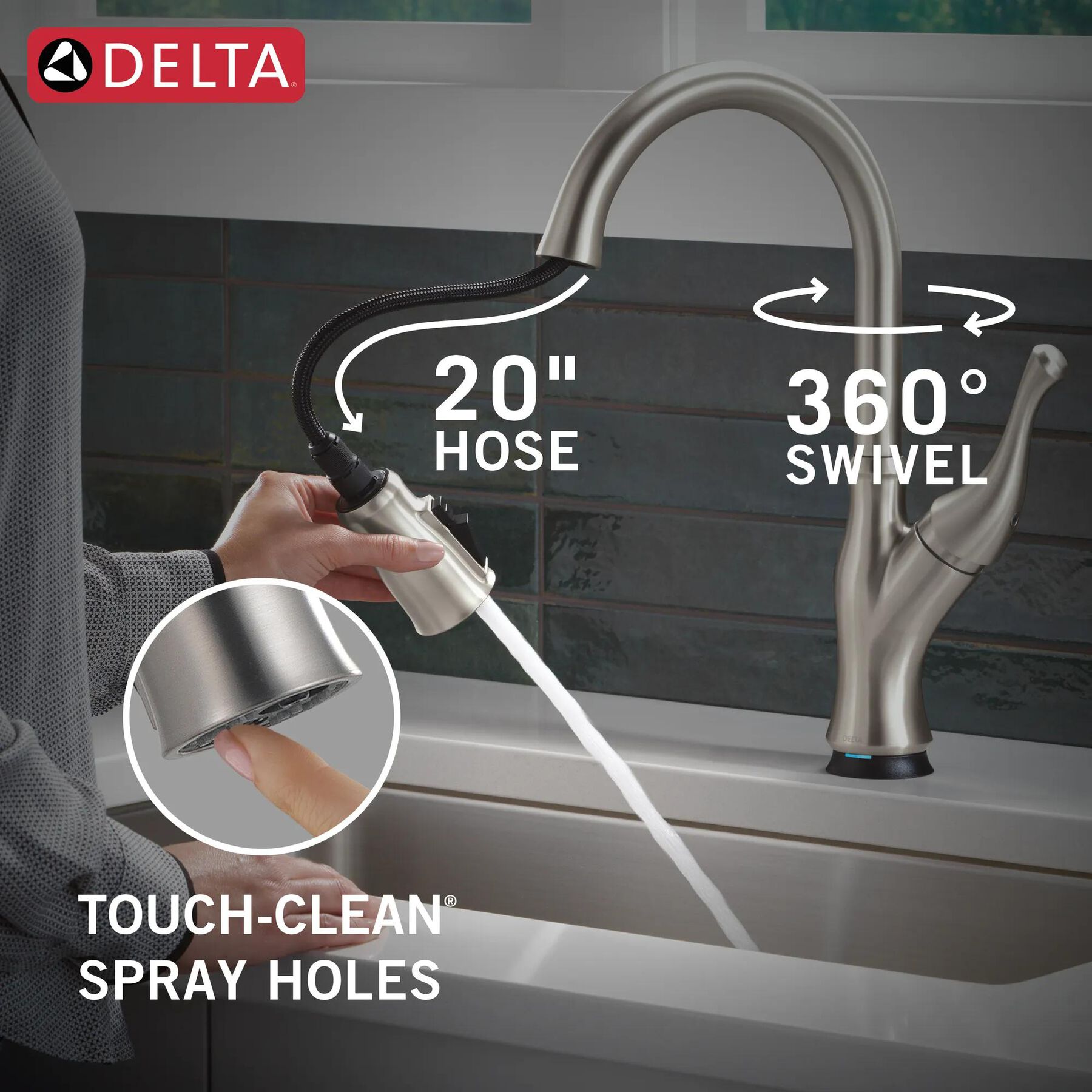 Touch<sub>2</sub>O&reg; Technology Kitchen Faucet with Touchless Technology (Recertified)