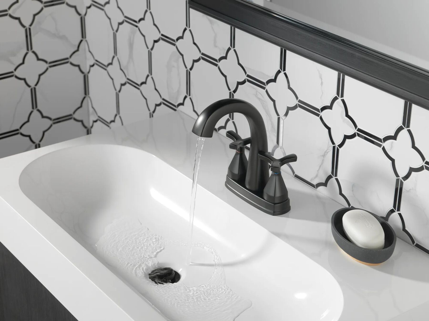 Two Handle Centerset Bathroom Faucet