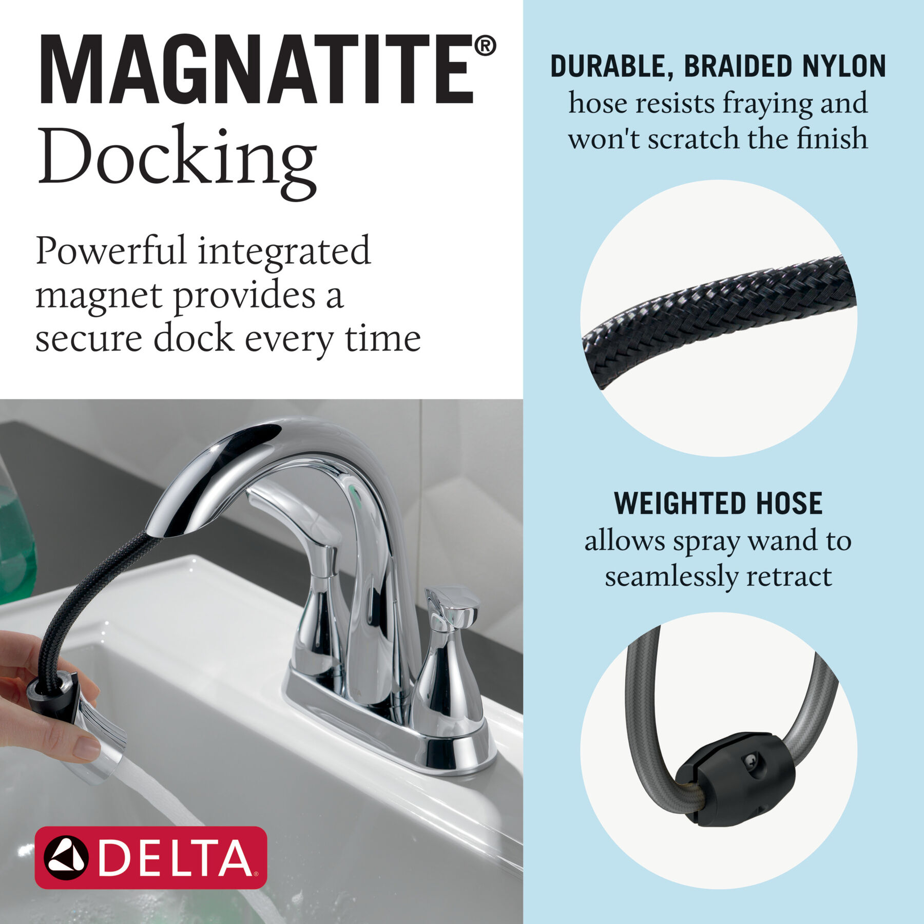 Centerset Bathroom Faucet Pull-Down (Recertified)