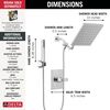 Monitor 14 Series Shower Trim with 10-Inch Raincan Combination Showerhead Bundle