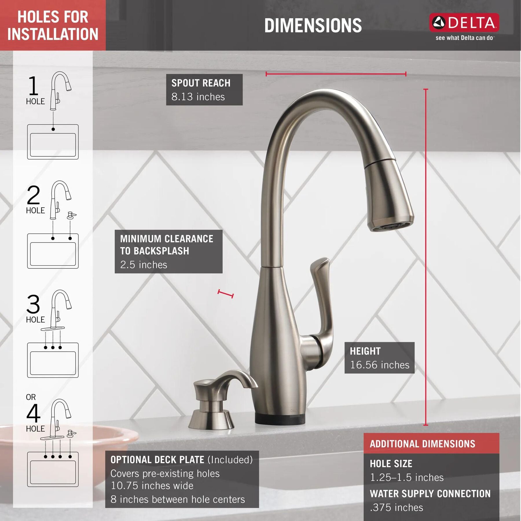 Single Handle Pull-Down Kitchen Faucet with Touch2O&reg; Technology and Soap Dispenser