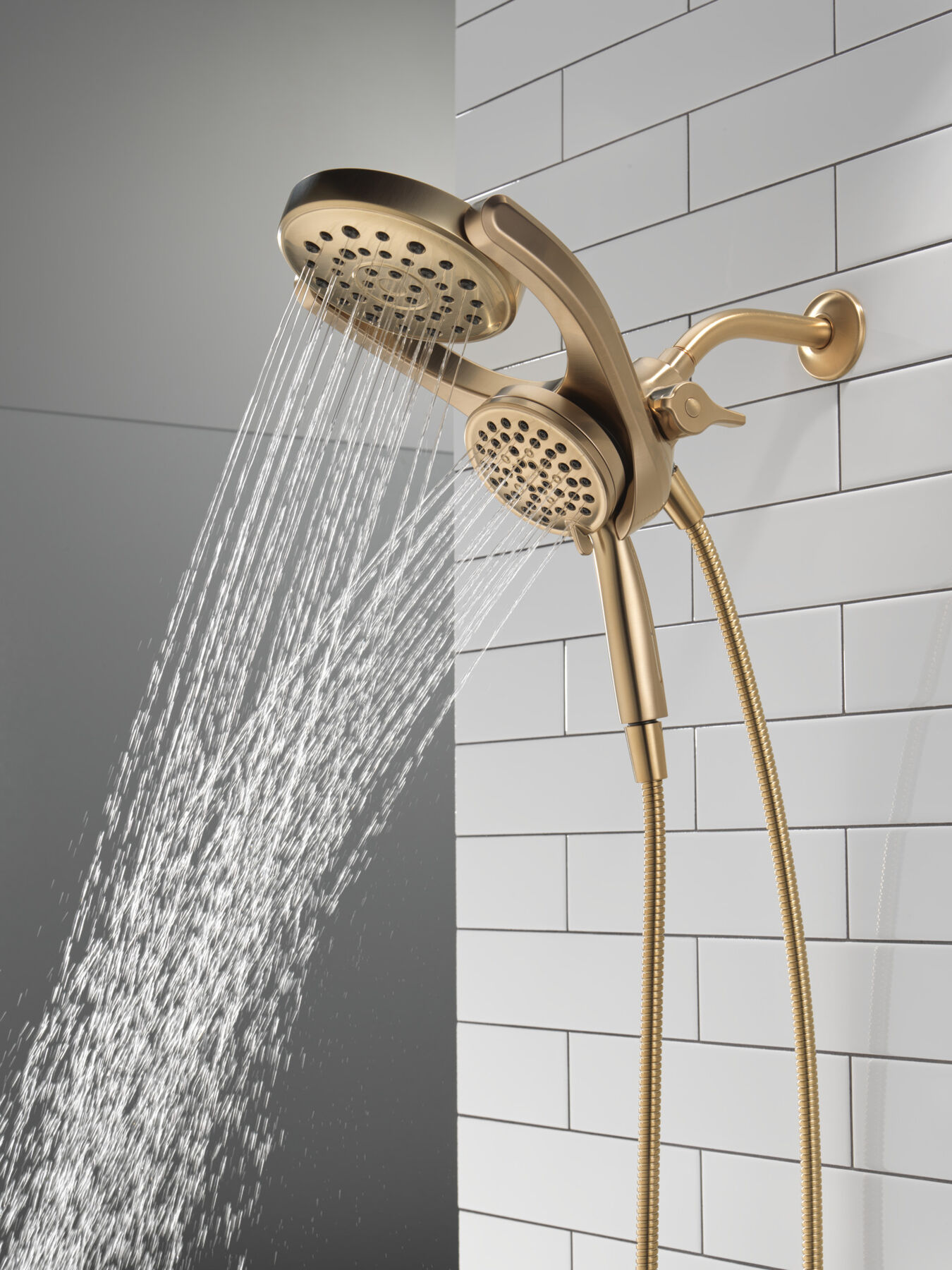 HydroRain&reg; 4-Setting Two-in-One Shower Head