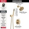 14S Shower Trim w Fixed Head & Hand Shower