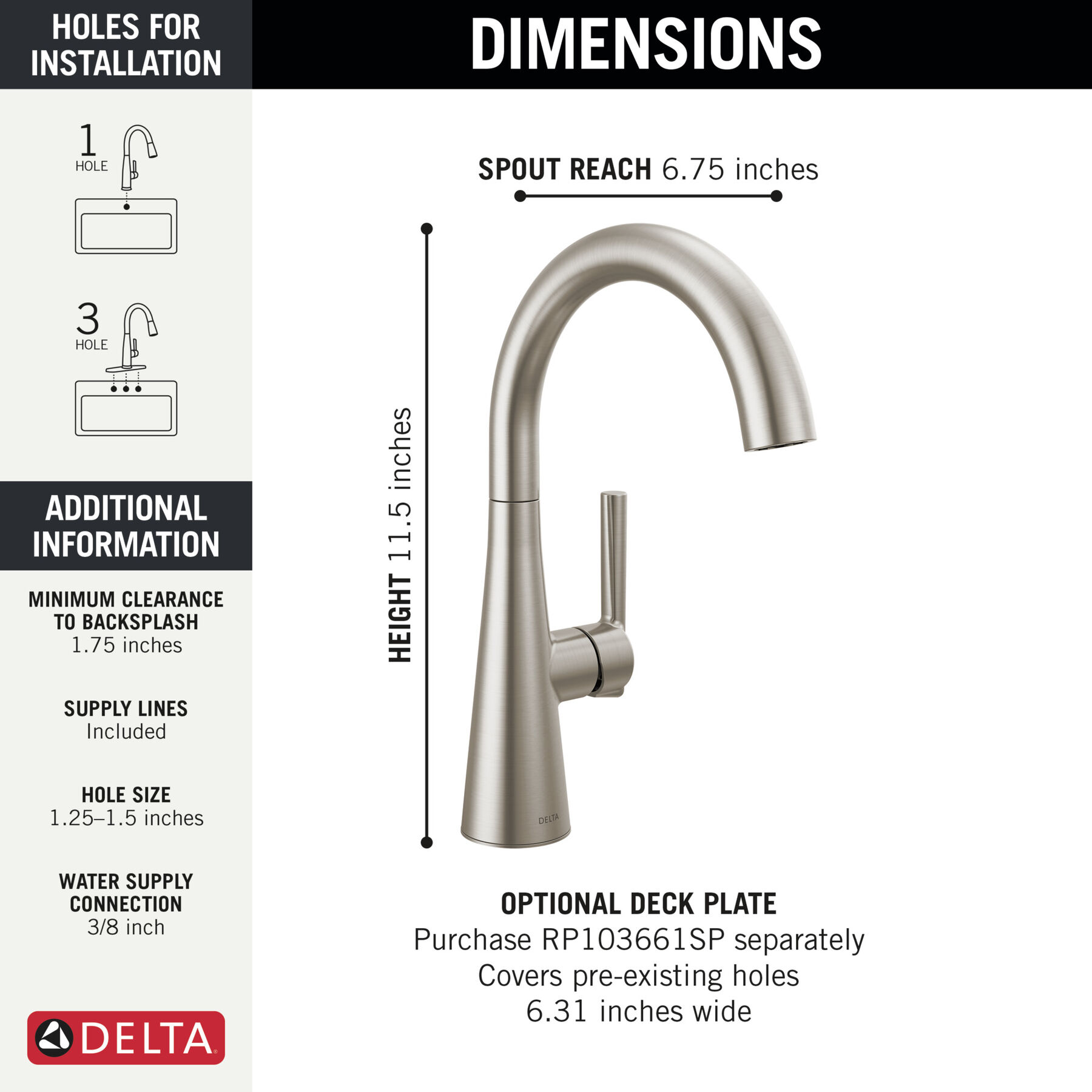 Single Handle Bar Prep Faucet