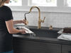 Single Handle Pull-Down Kitchen Faucet with Soap Dispenser and ShieldSpray&reg; Technology