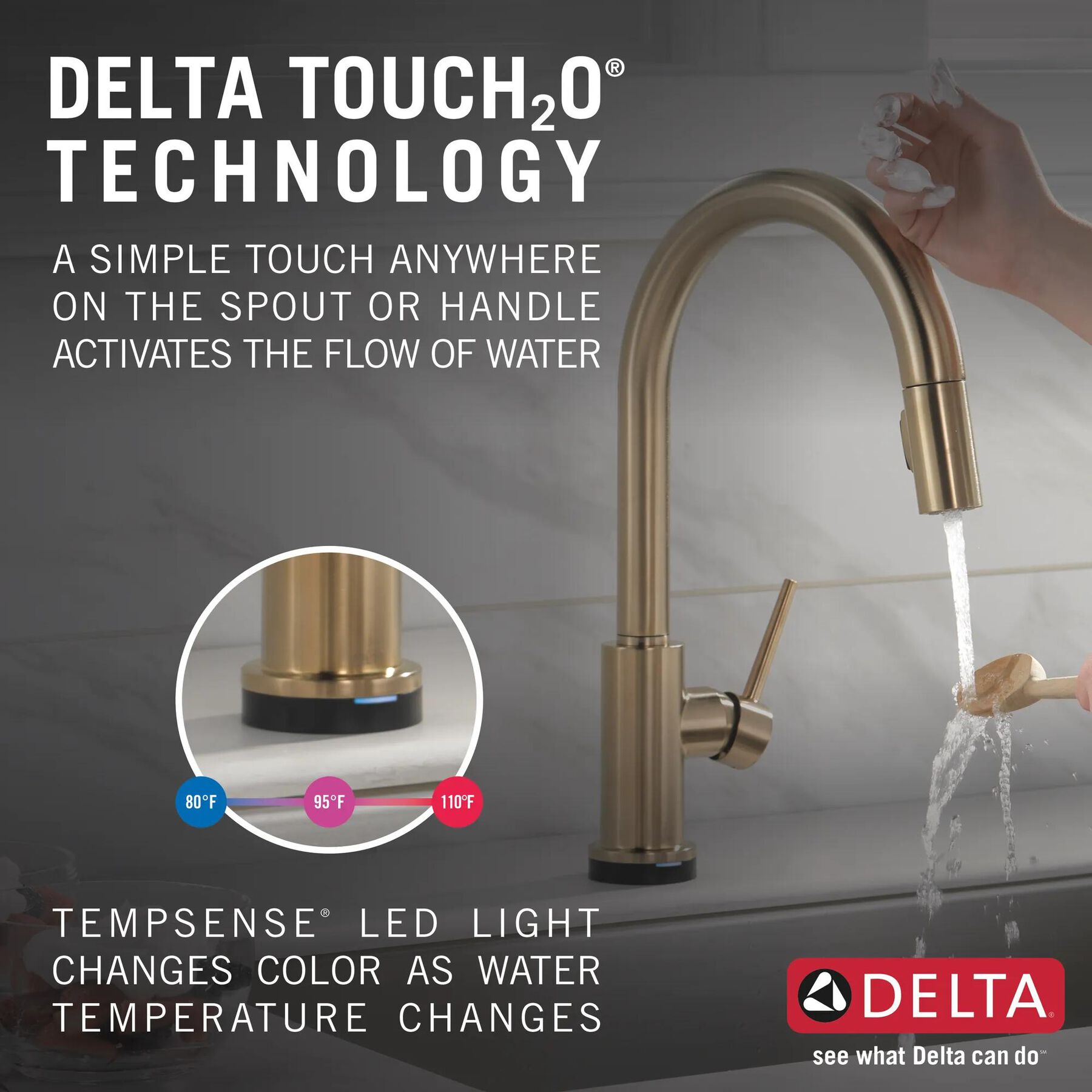 Single Handle Pull-Down Kitchen Faucet with Touch<sub>2</sub>O&reg; Technology (Recertified)