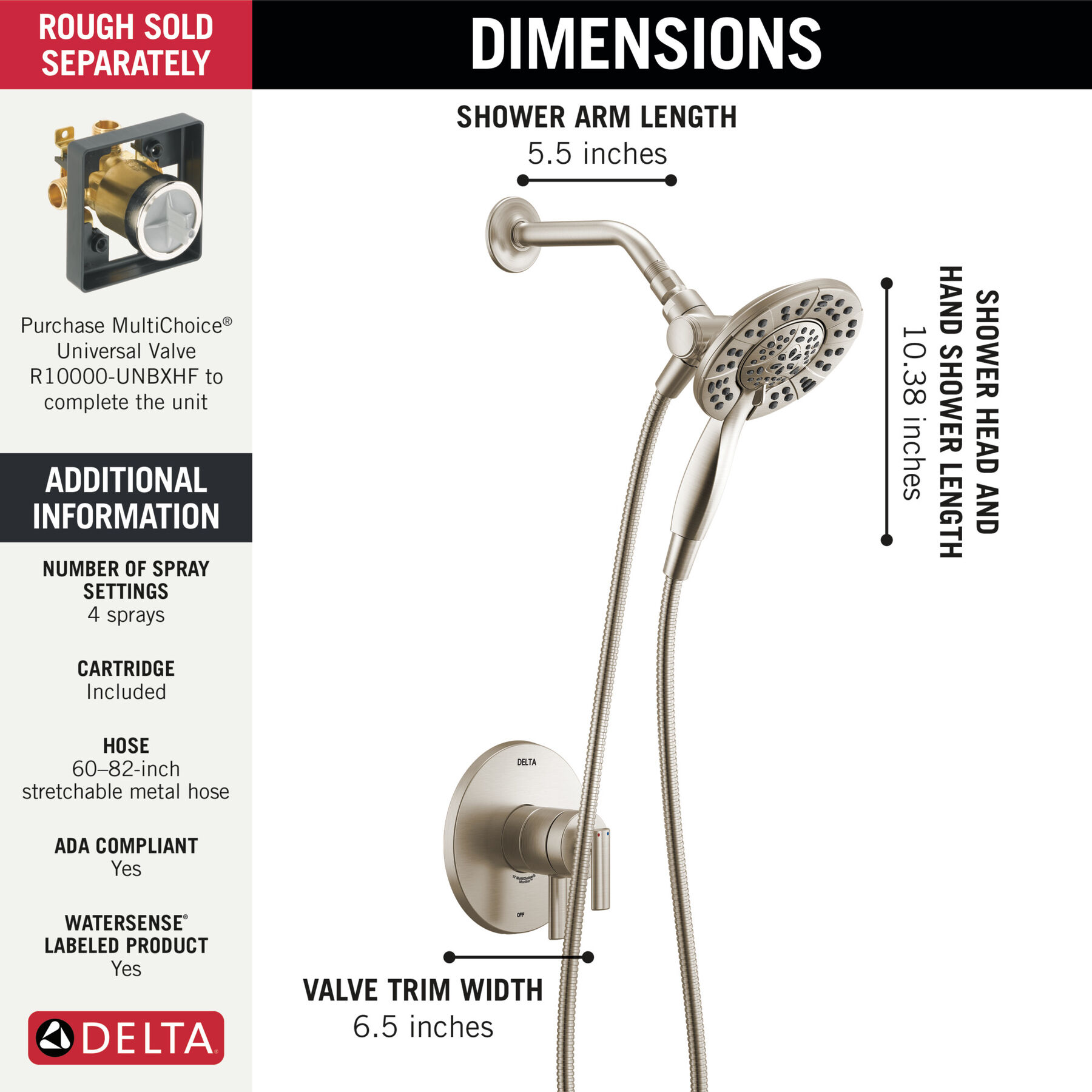 Monitor&nbsp;17 Series Shower Trim with In2ition&reg;