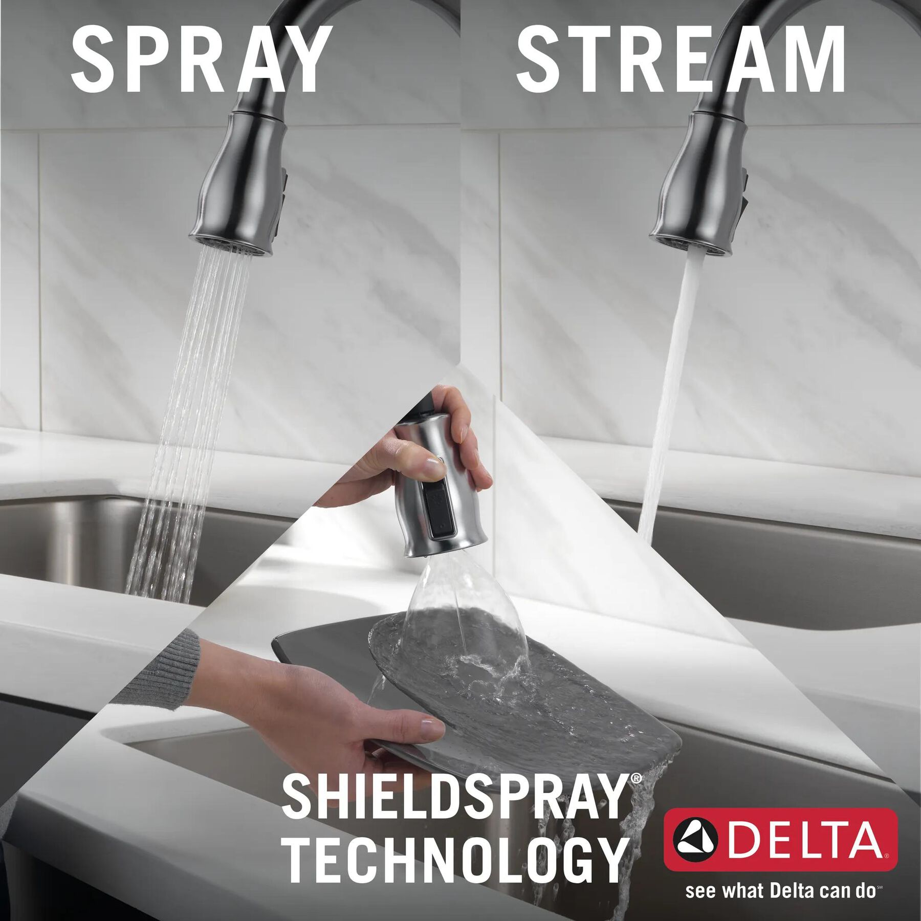 VoiceIQ&reg; Single Handle Pull-Down Faucet with Touch<sub>2</sub>O&reg; Technology