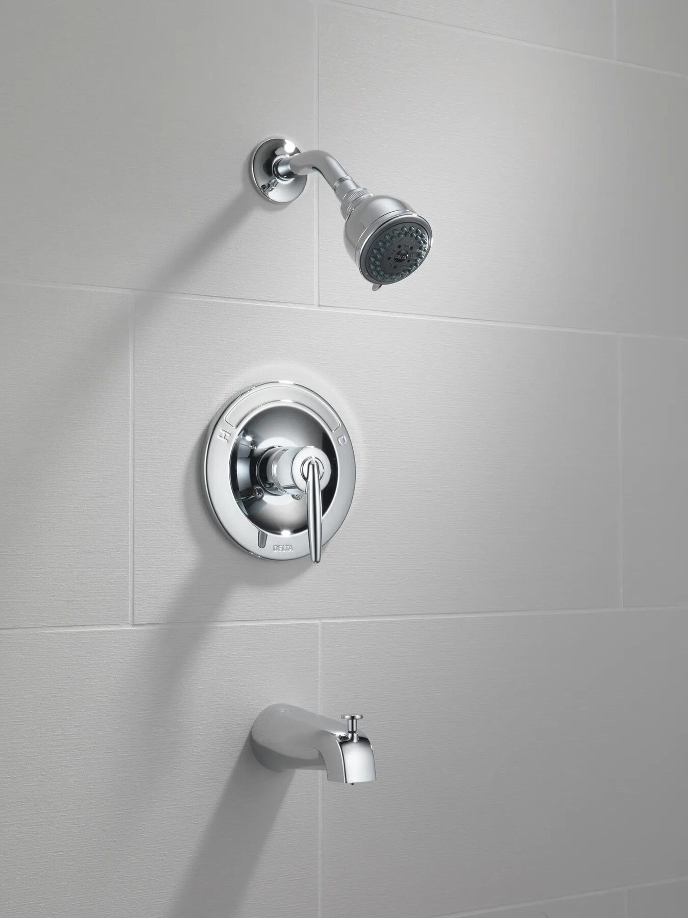 In-Wall Tub and Shower - Stick Handle; with 3-Setting Shower Head Ceramic Valve System