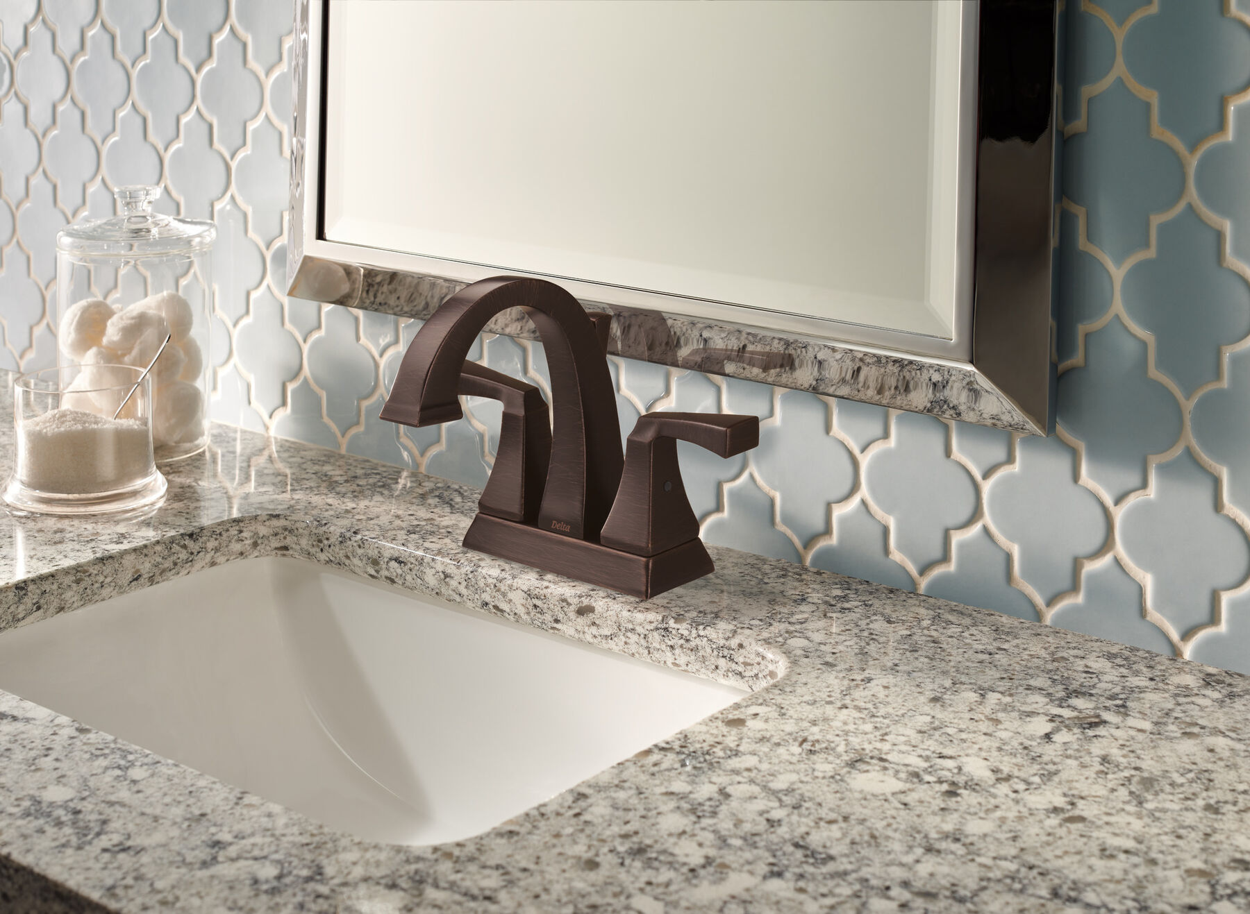Two Handle Centerset Bathroom Faucet