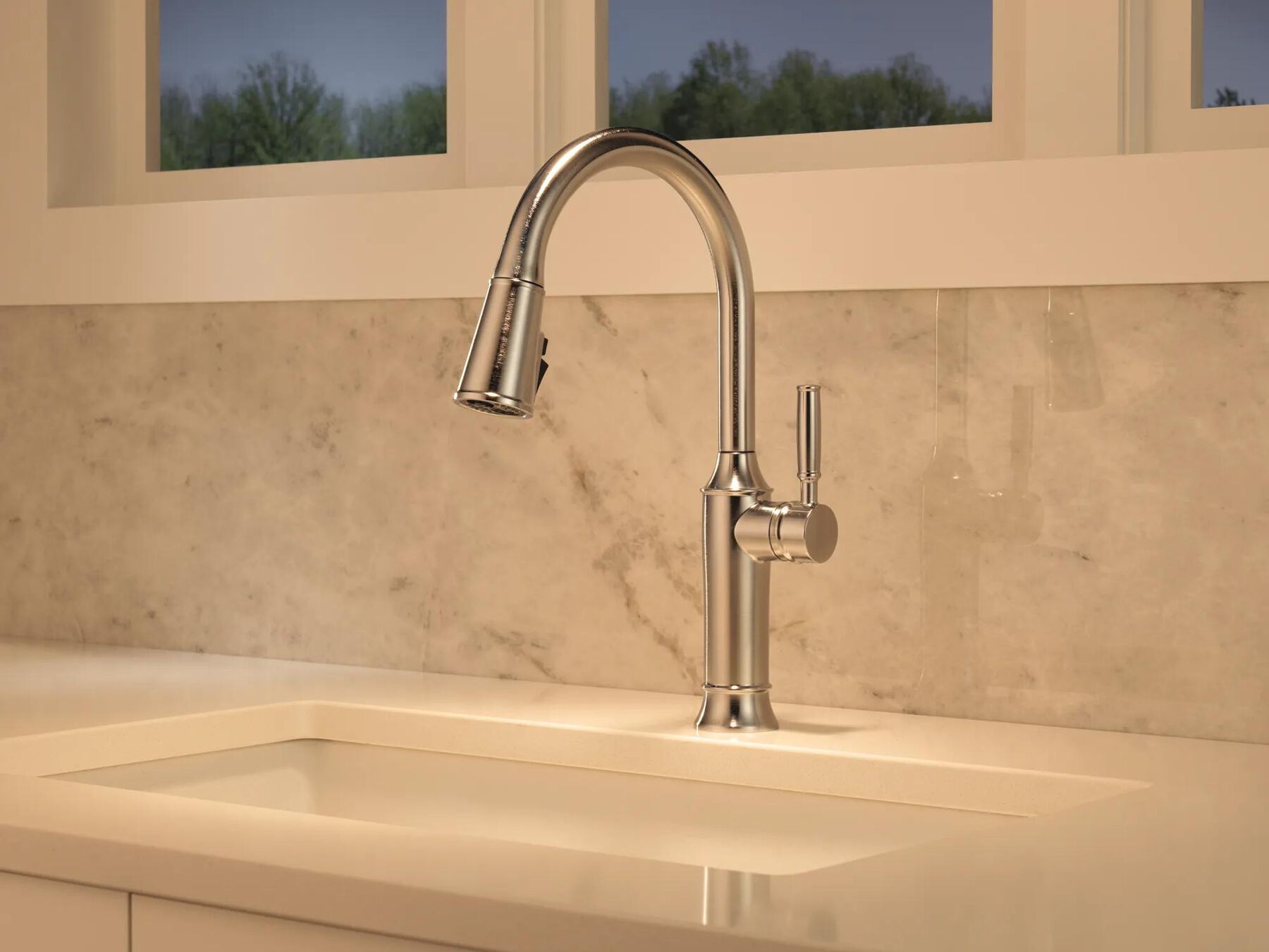 Single Handle Pull-Down Kitchen Faucet