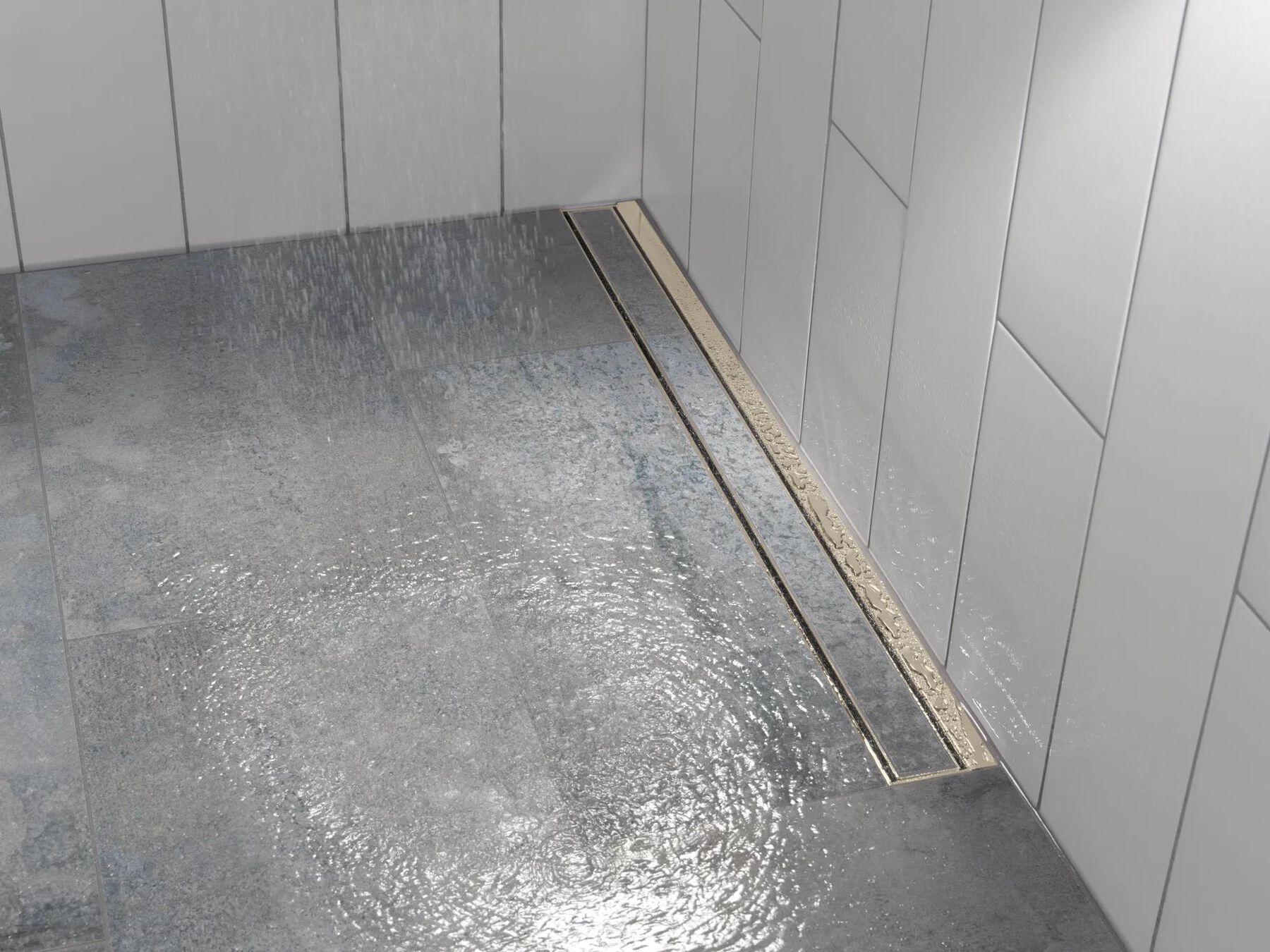 36" Linear Shower Drain Wall Edge