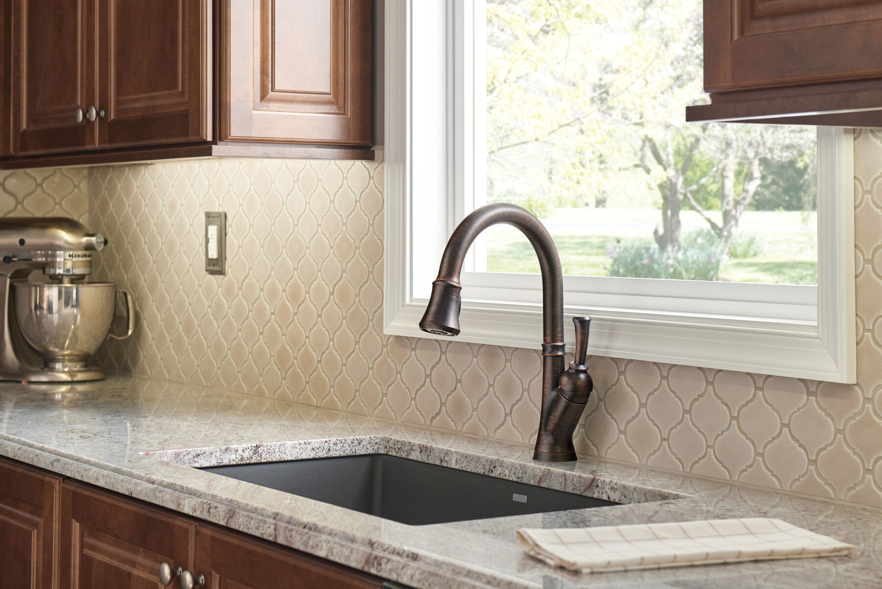 Single Handle Pull-Down Kitchen Faucet with ShieldSpray&reg; Technology