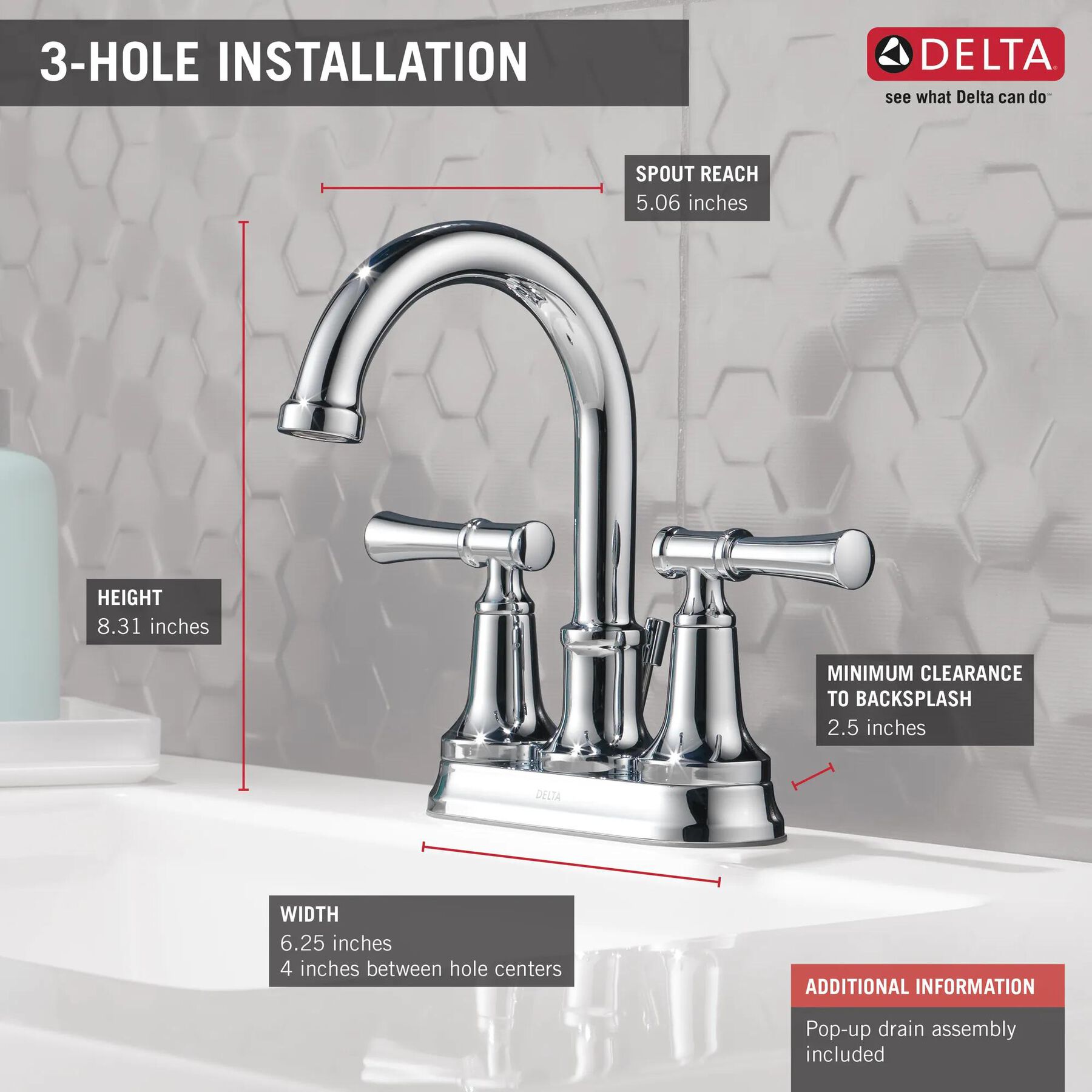 Centerset Bathroom Faucet (Recertified)