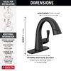 Single Handle Pull Down Bathroom Faucet (Recertified)
