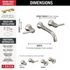 Two Handle Wall Mount Bathroom Faucet
