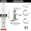 Single Handle Lavatory Faucet with Bathroom Accessories Bundle