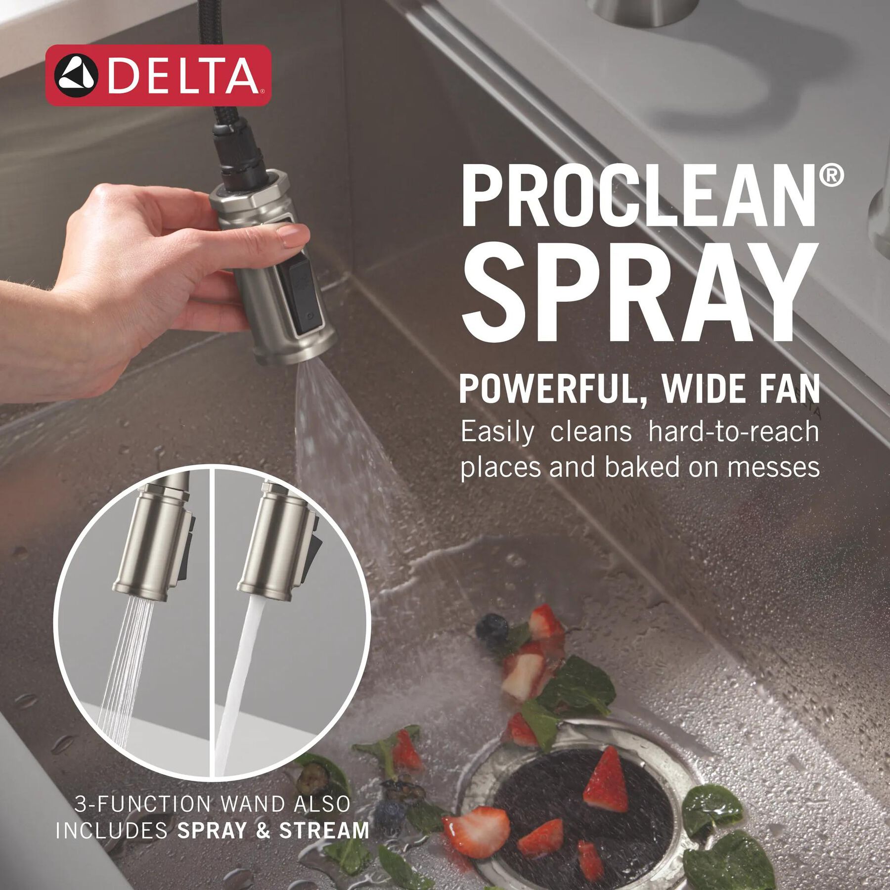 Single Handle Kitchen Pull-Down Faucet w/ Soap Dispenser