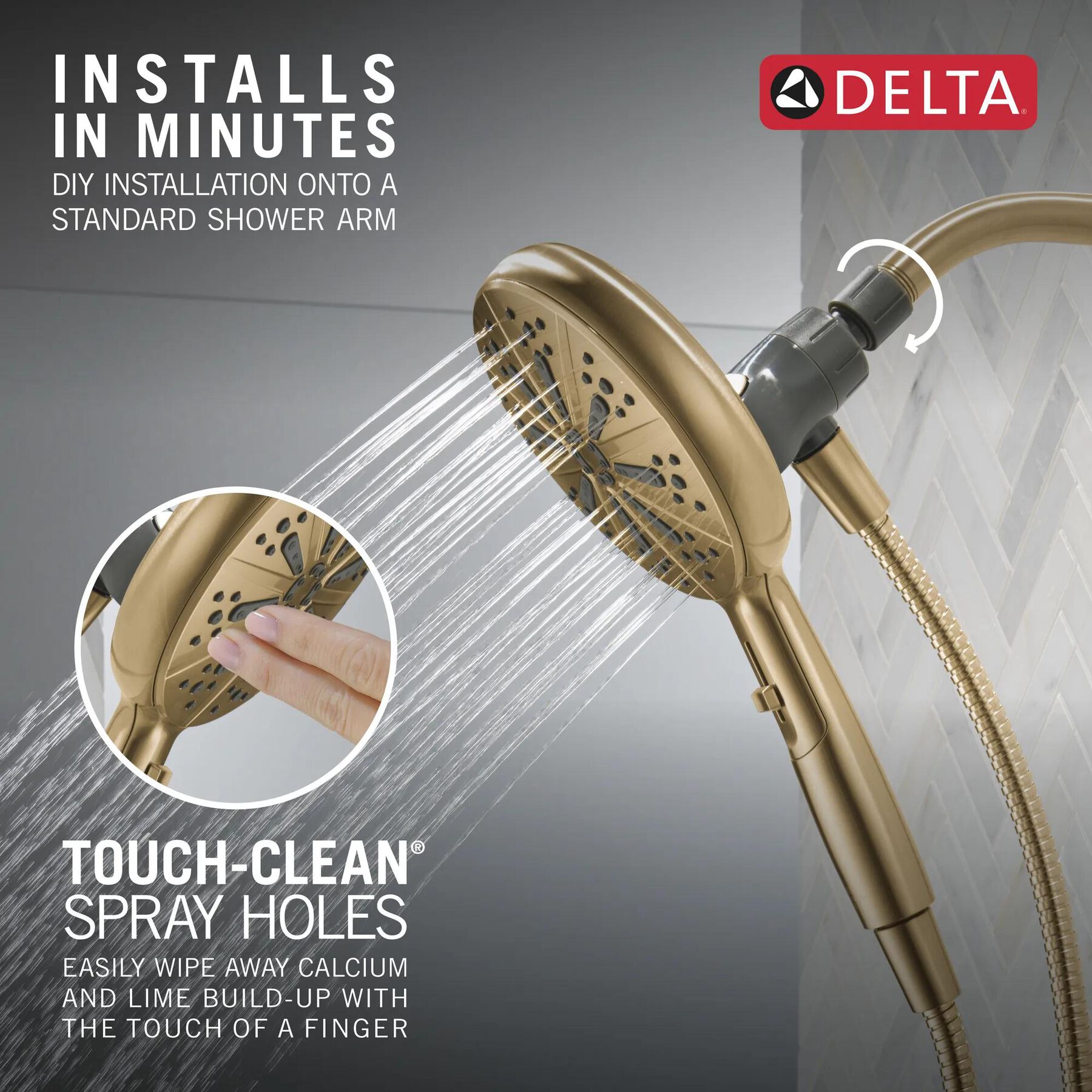 6-Setting SureDock&reg; Magnetic Hand Shower