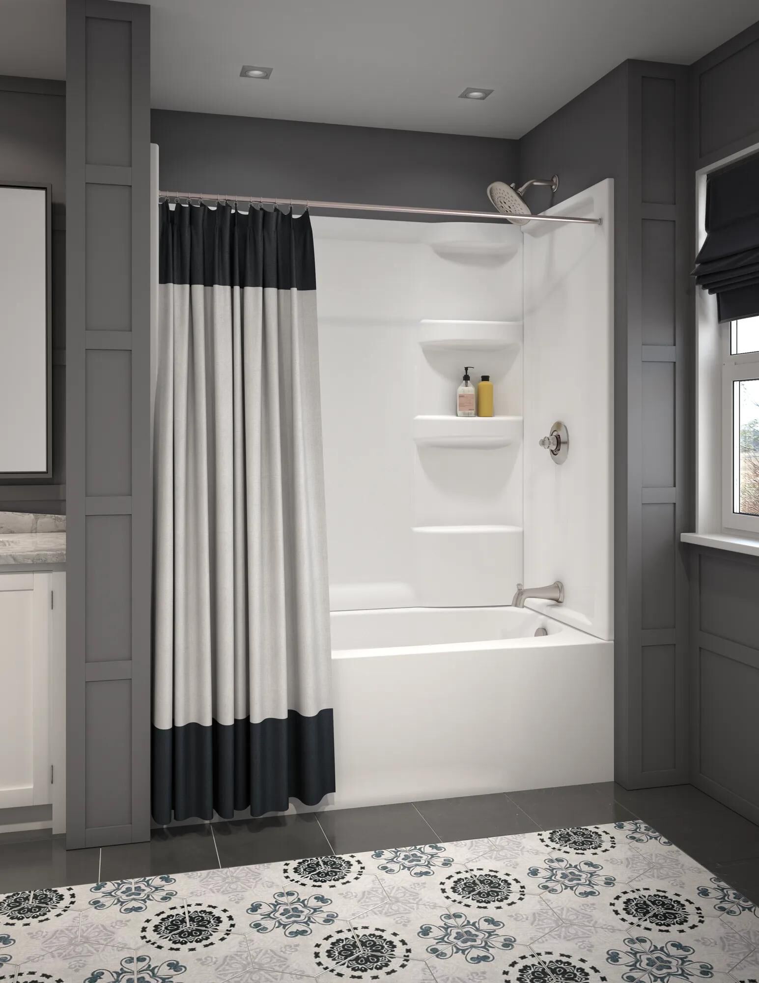ProCrylic 60 in. x 32 in. Bathtub Surround in High Gloss White