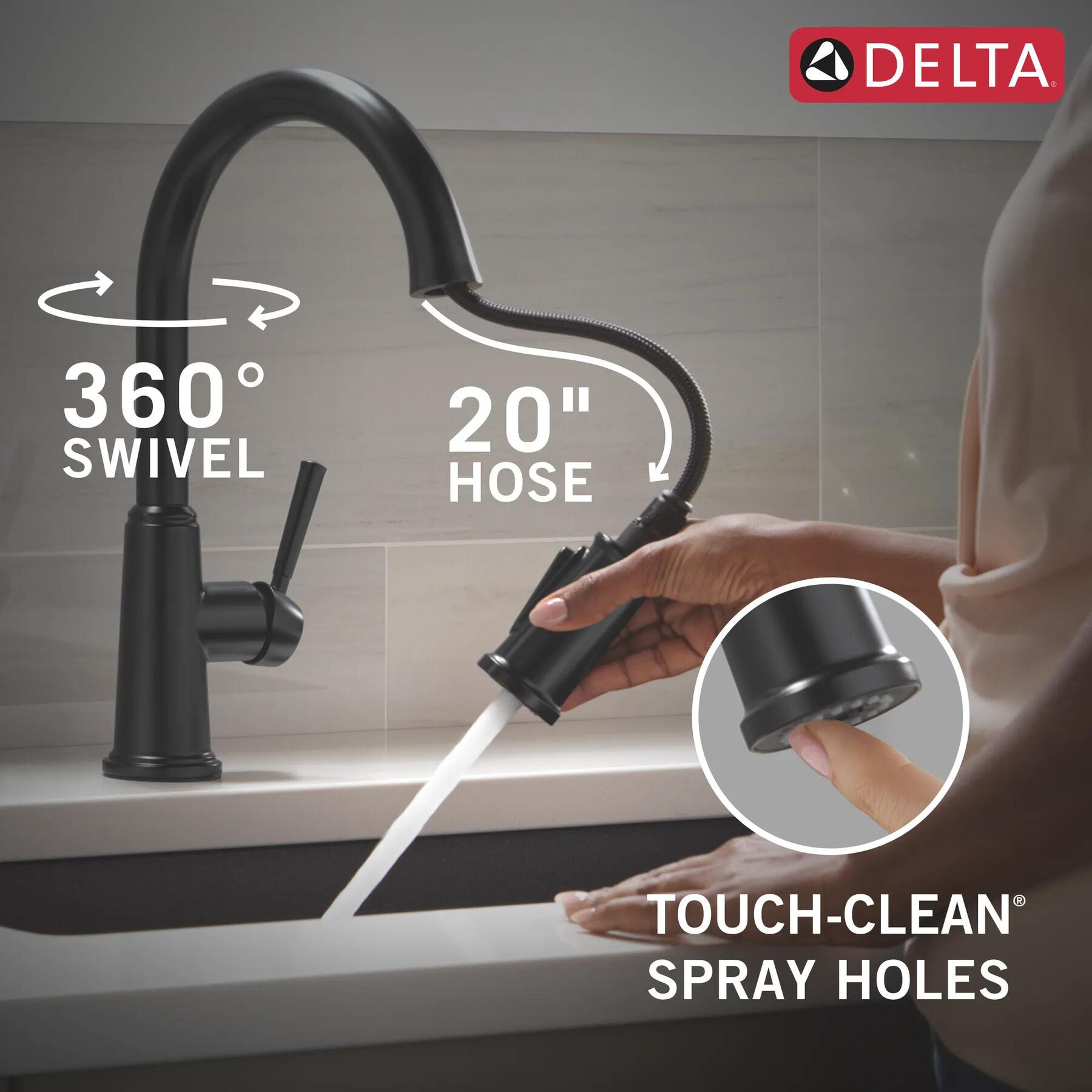 Single Handle Pull-Down Kitchen Faucet