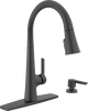 Single Handle Pull-Down Kitchen Faucet with Soap Dispenser and ShieldSpray&reg; Technology