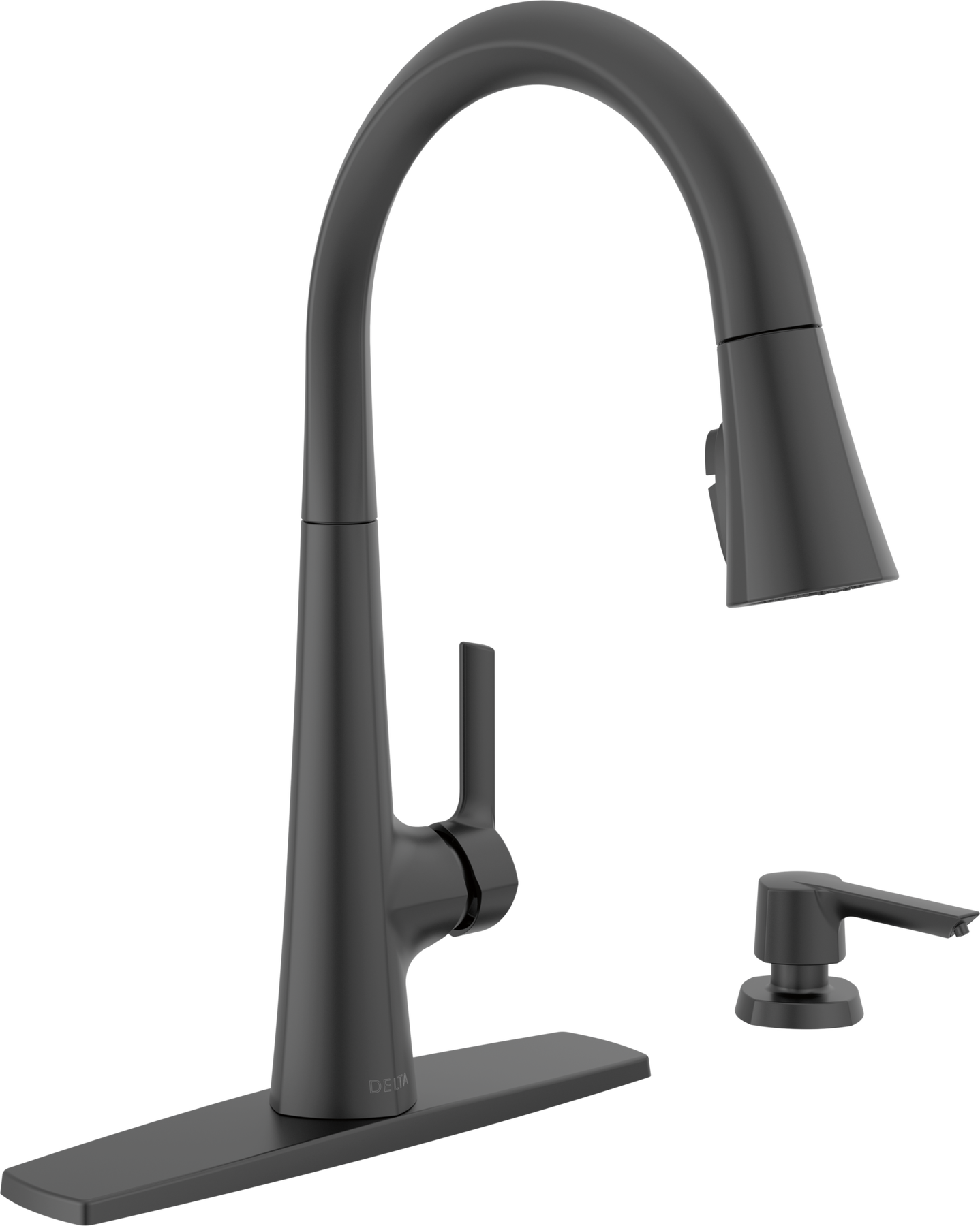 Single Handle Pull-Down Kitchen Faucet with Soap Dispenser and ShieldSpray&reg; Technology