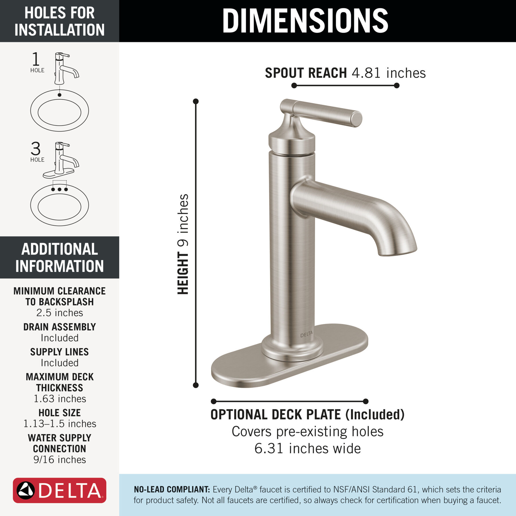 Single Handle Bathroom Faucet