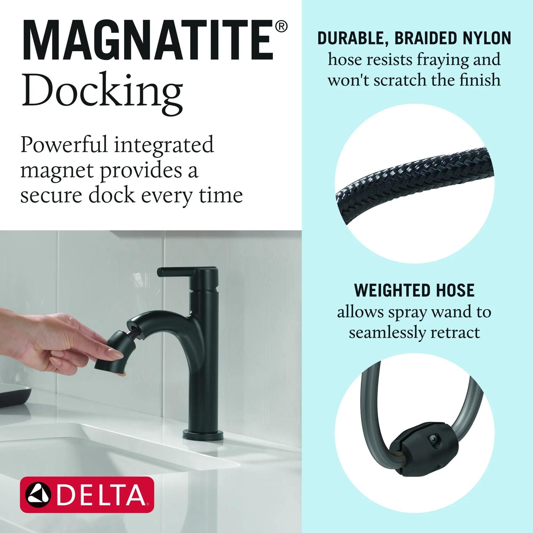 Single Handle Pull-Down Bathroom Faucet (Recertified)