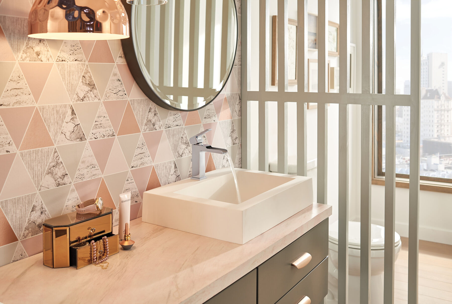 Single Handle Channel Bathroom Faucet (Recertified)