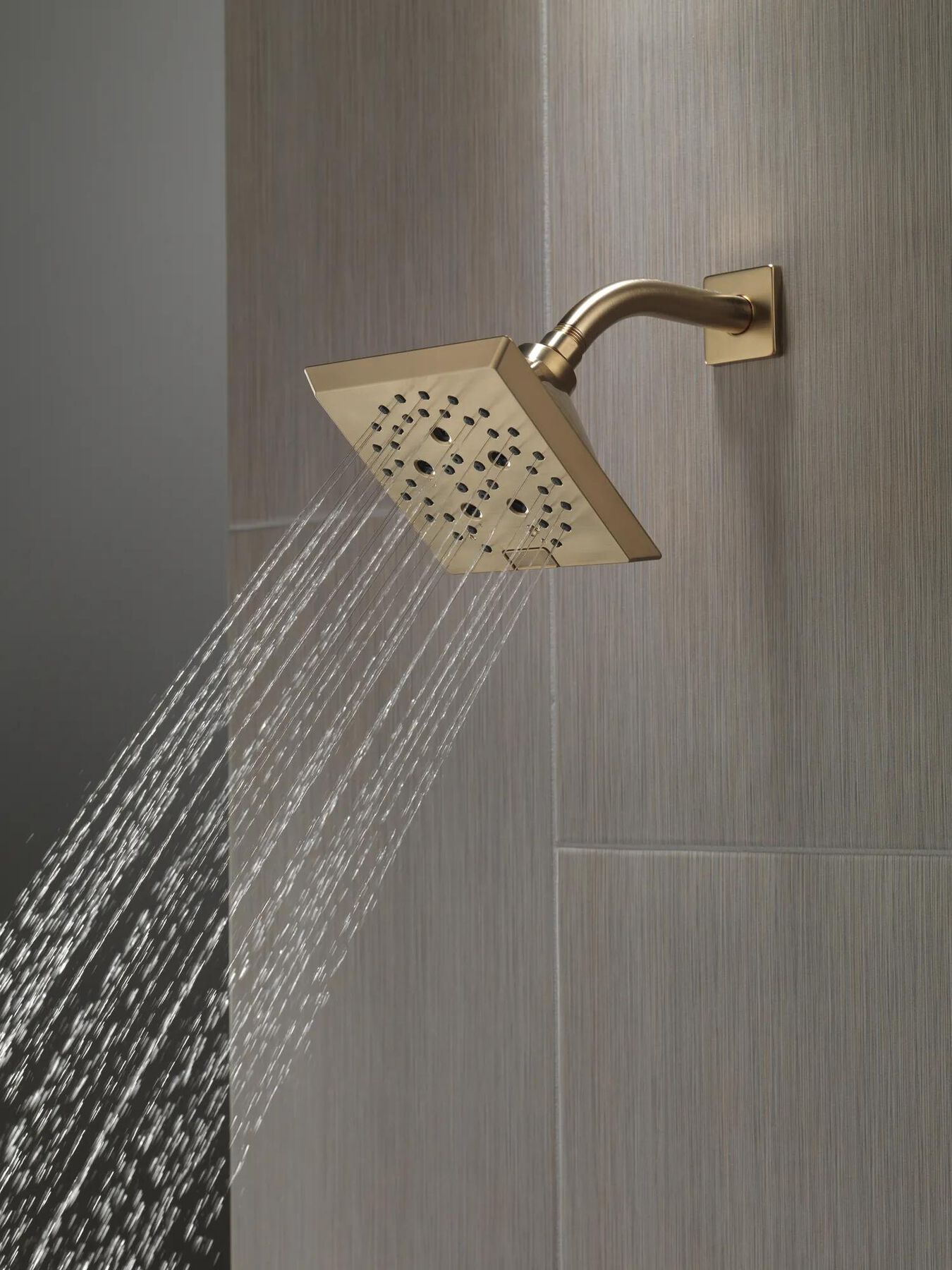H<sub>2</sub>Okinetic&reg; 5-Setting Angular Modern Raincan Shower Head