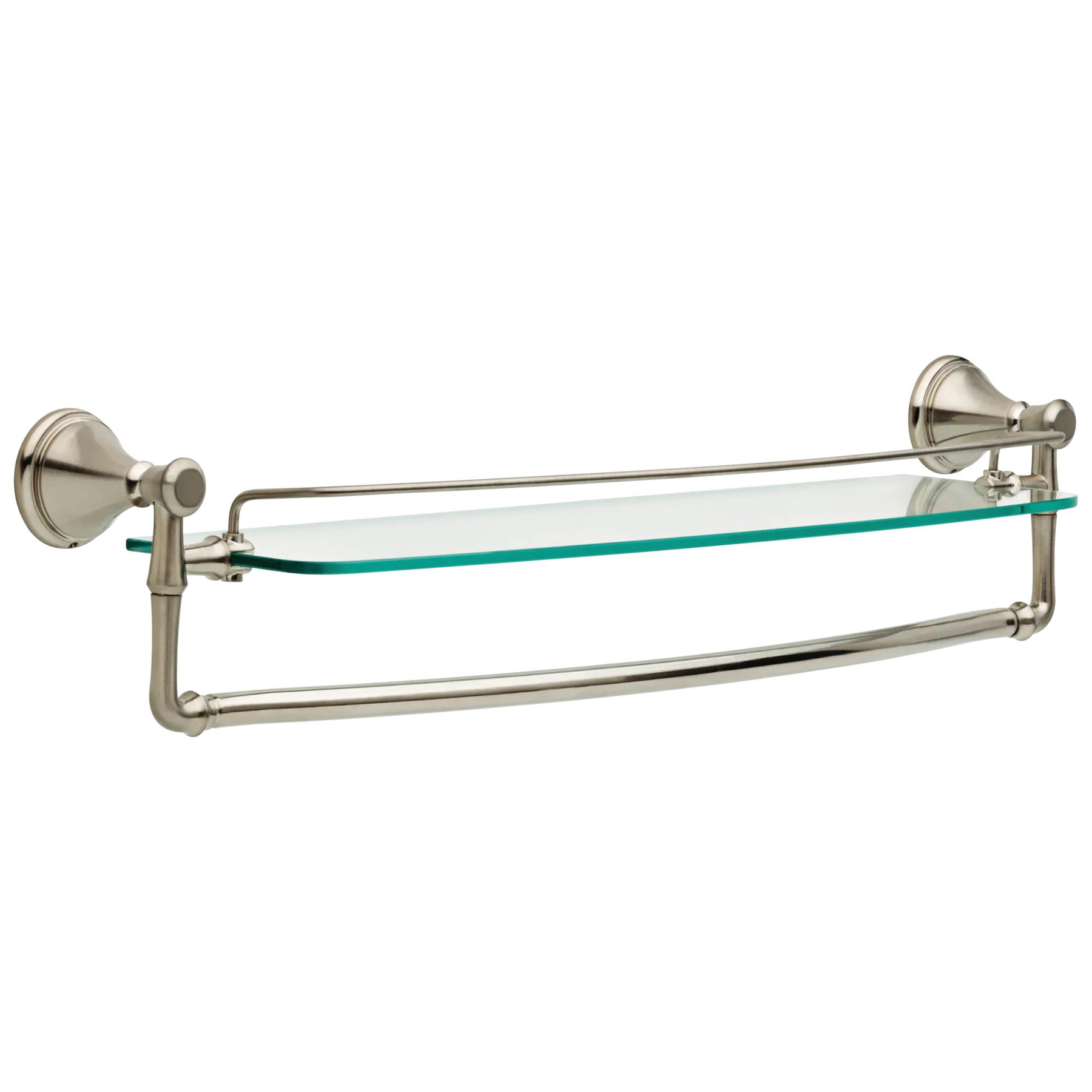 24" Glass Shelf with Removable Bar