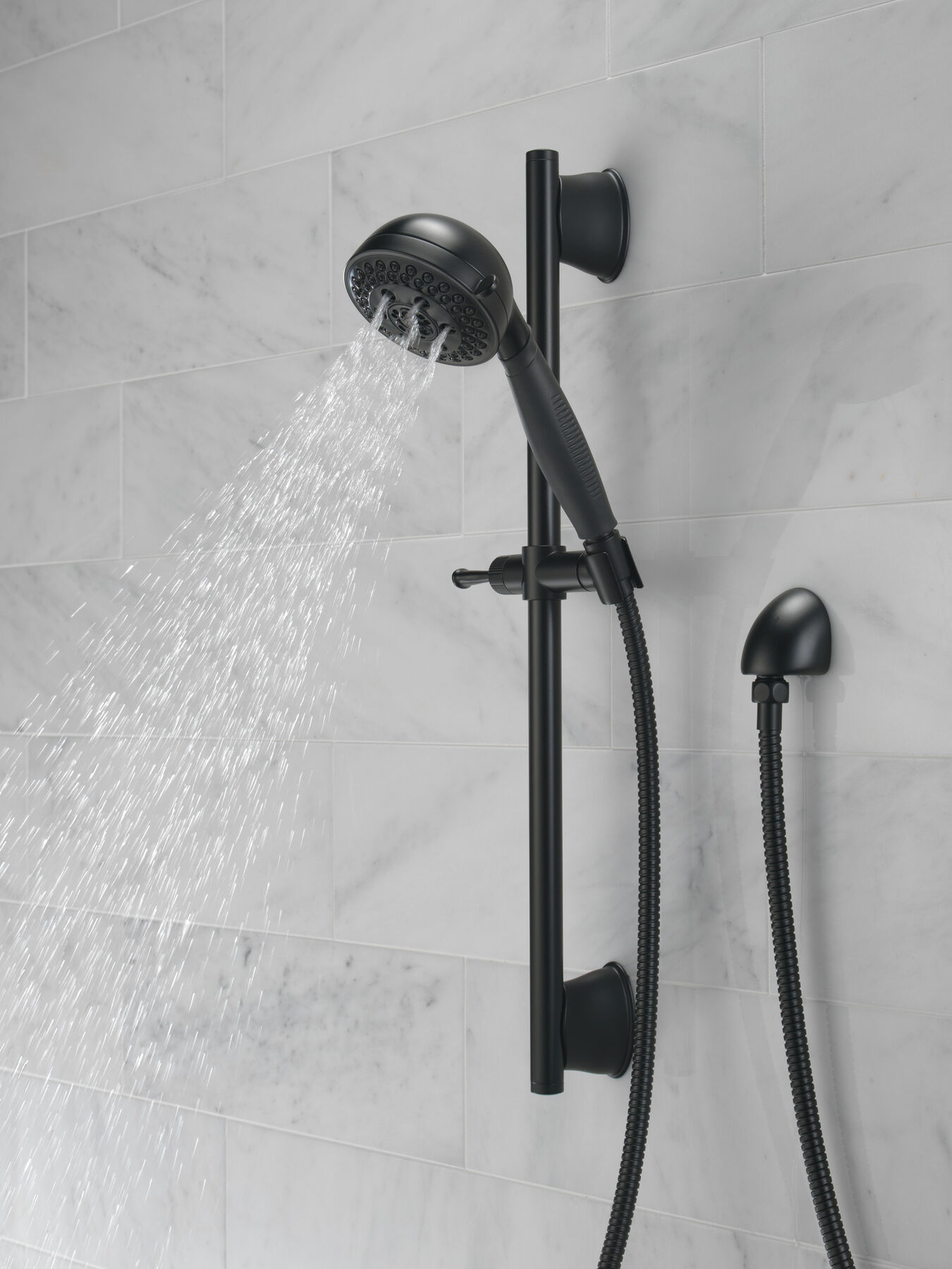 H<sub>2</sub>Okinetic&reg; 5-Setting Slide Bar Hand Shower