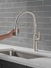 Single Handle Pull-Down Kitchen Faucet With Spring Spout