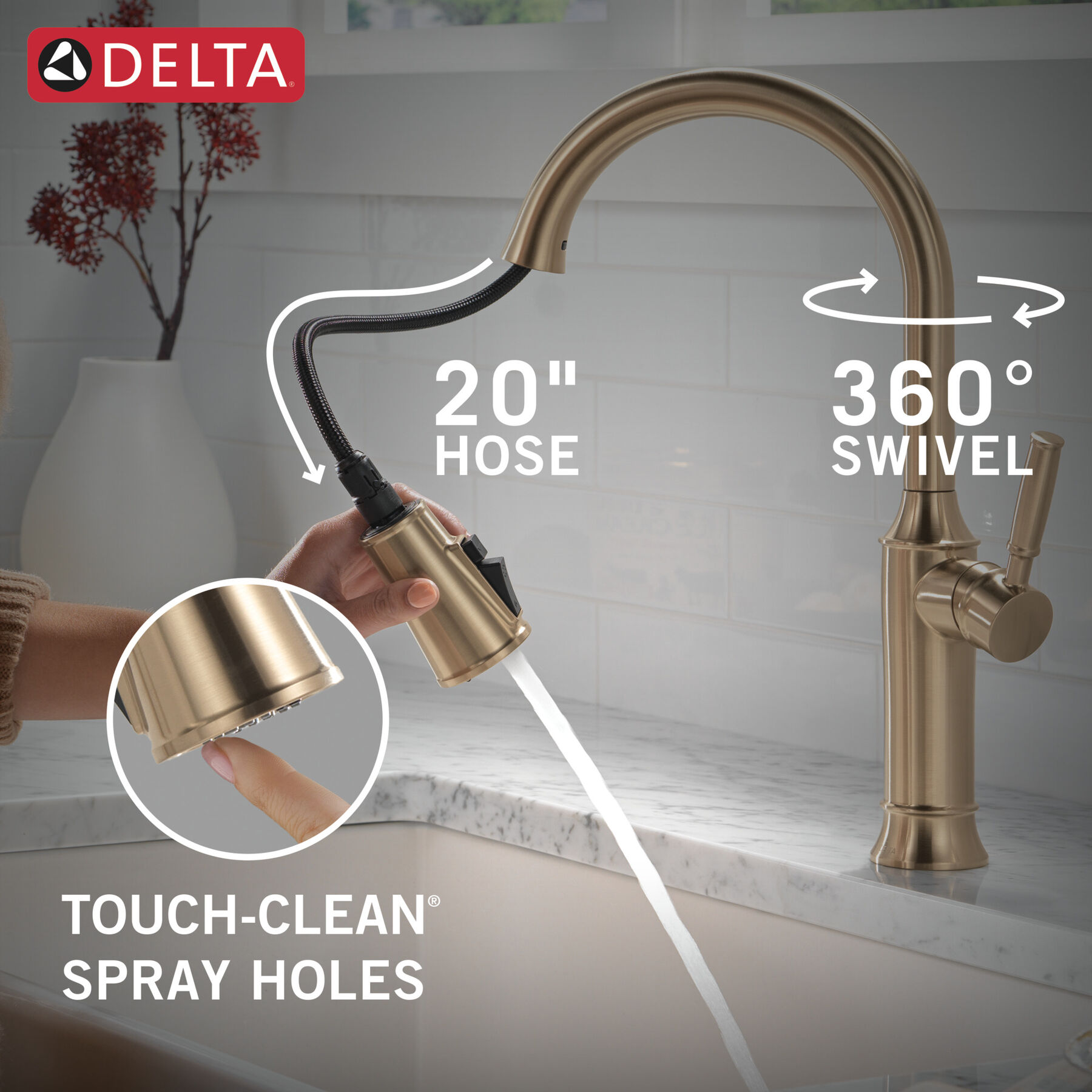 Pull-Down Kitchen Single Handle with Soap Dispenser Bundle