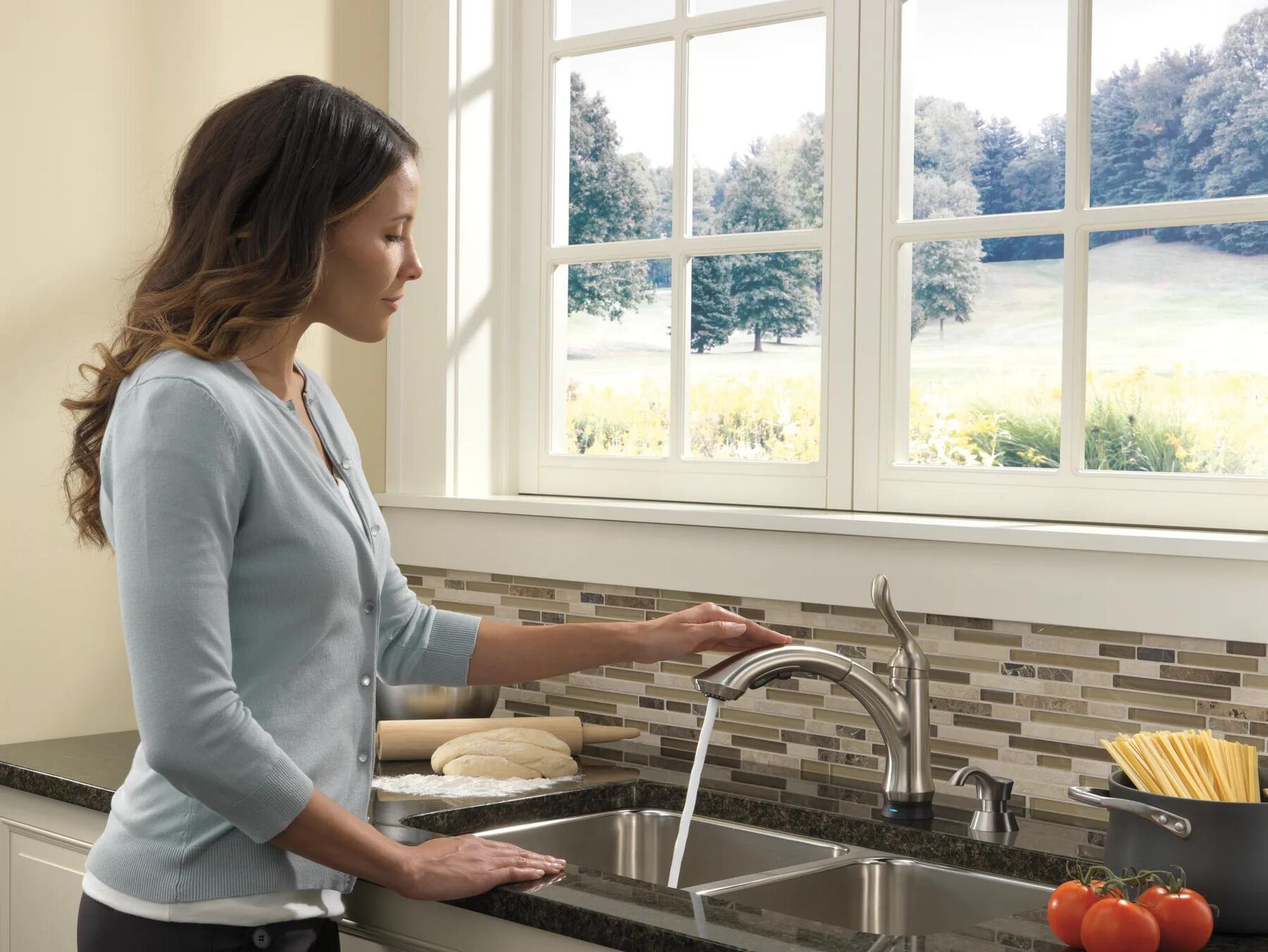 Single Handle Pull-Out Kitchen Faucet with Touch2O&reg; Technology