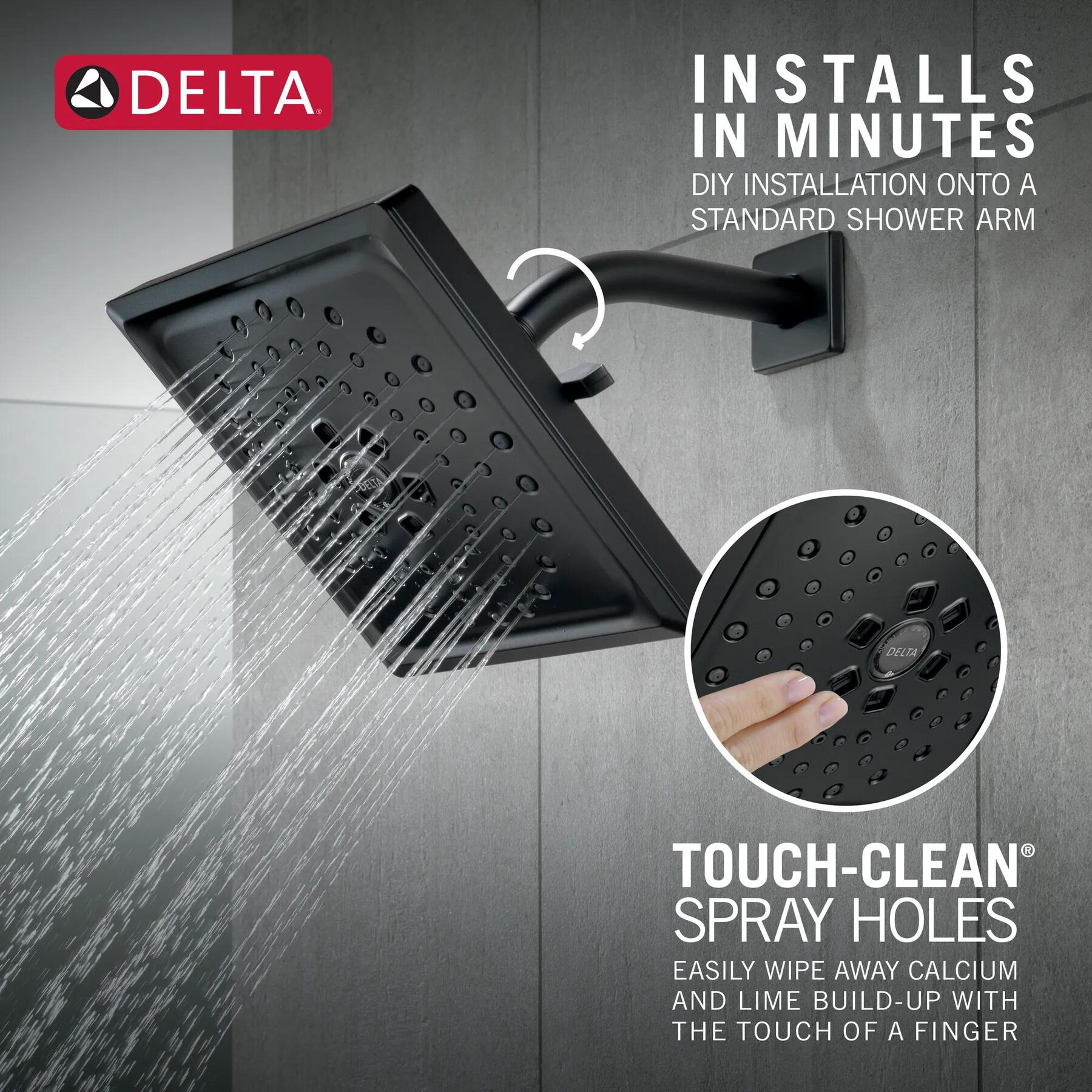 H<sub>2</sub>Okinetic&reg; 3-Setting Raincan Shower Head