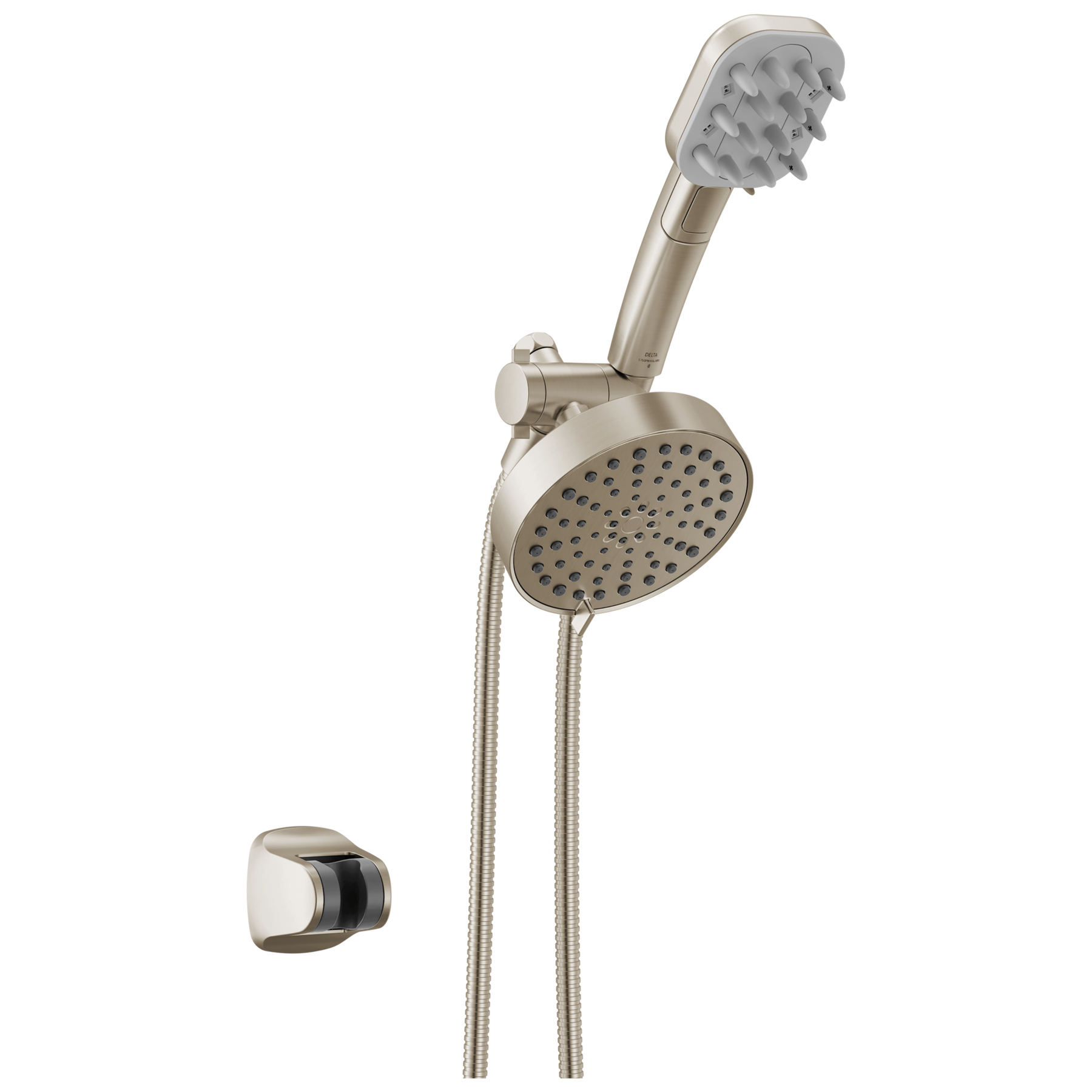 Detangling Hand Shower with 4-Setting Showerhead Bundle