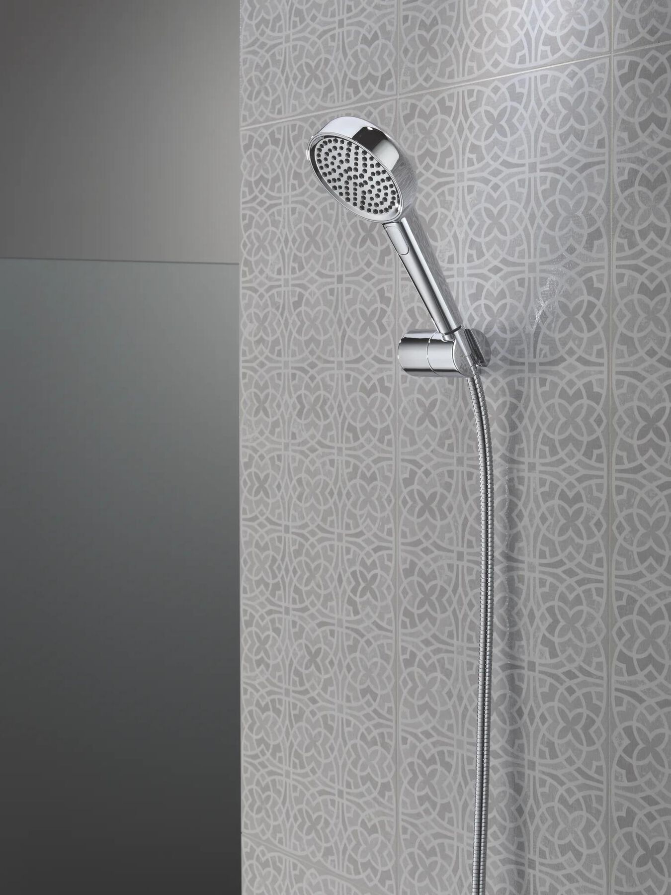 4-Setting Hand Shower with Wall Mount featuring FeatherRain&trade; Spray