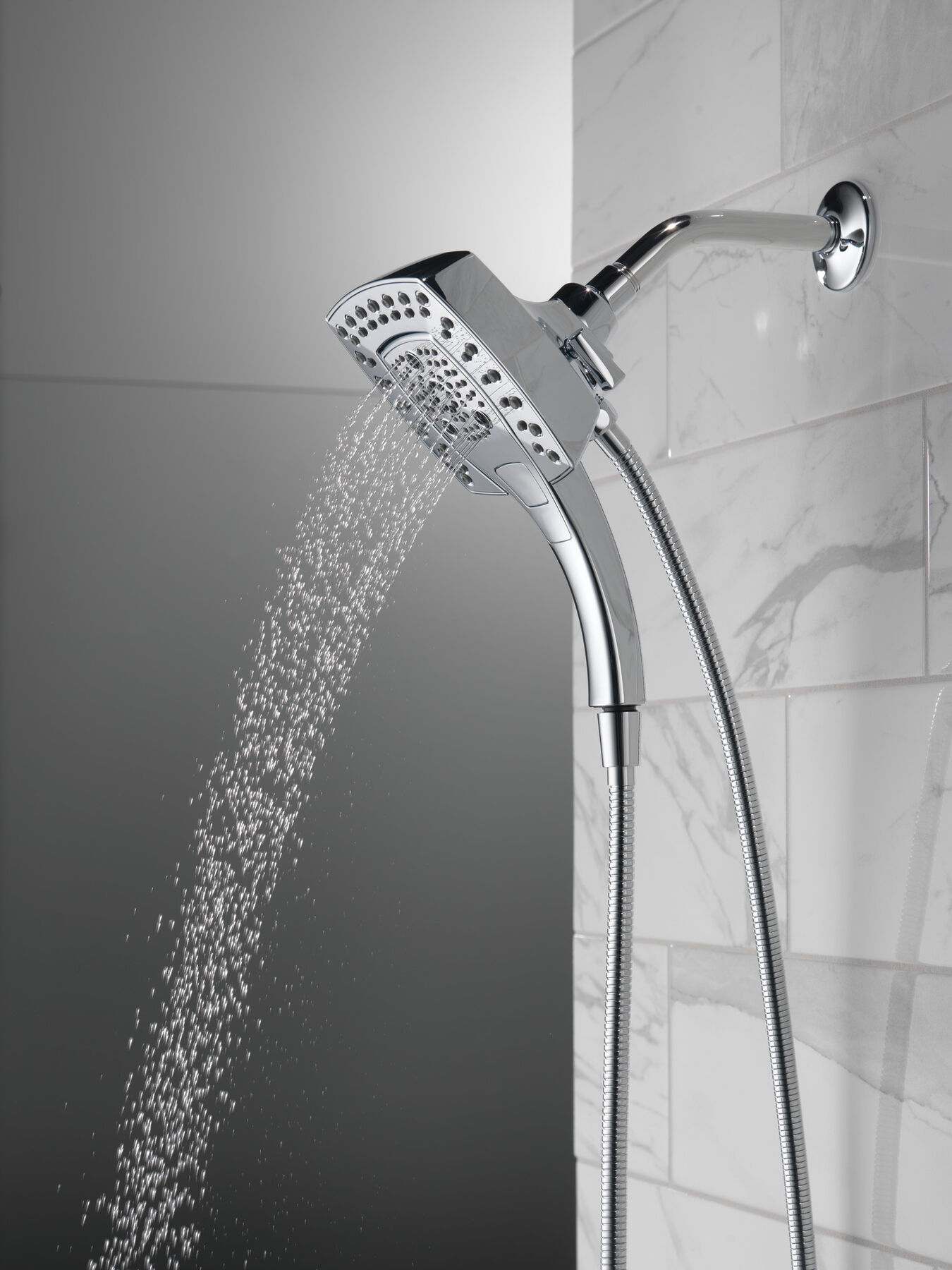 H<sub>2</sub>Okinetic&reg; In2ition&reg; 5-Setting Two-in-One Shower