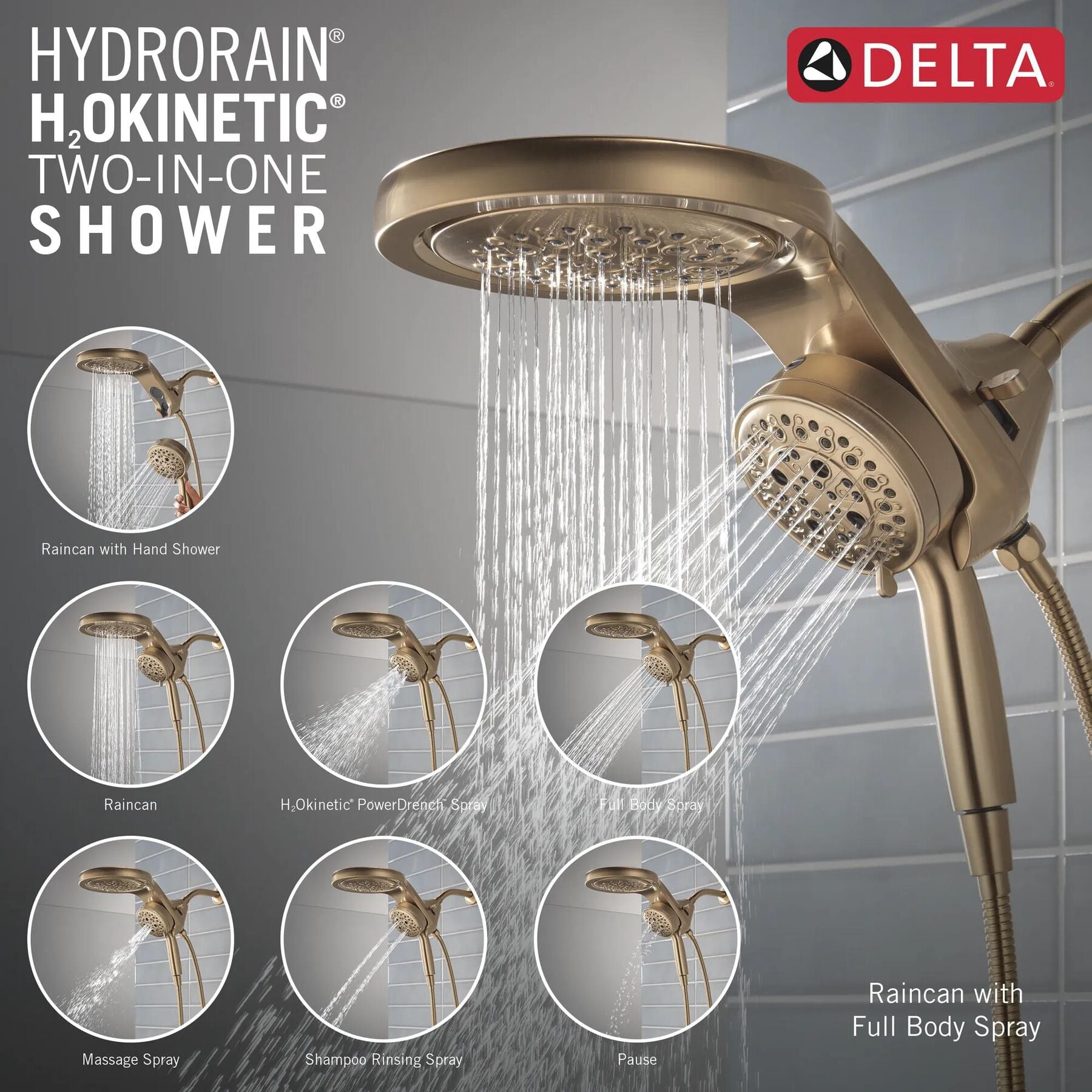 6-Setting HydroRain&reg; with ProClean&reg;